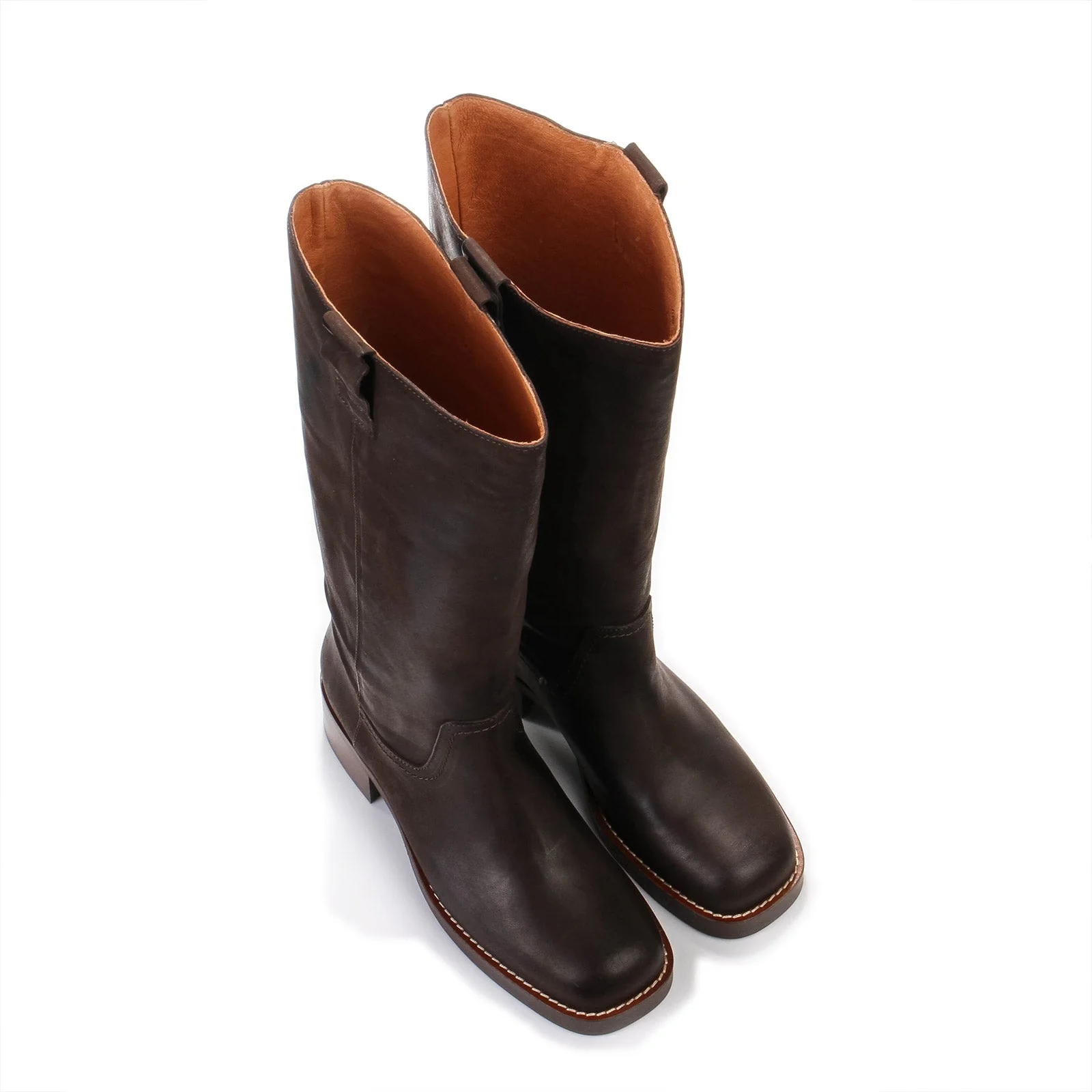 Cameron Long Boots brown leather - Image 4