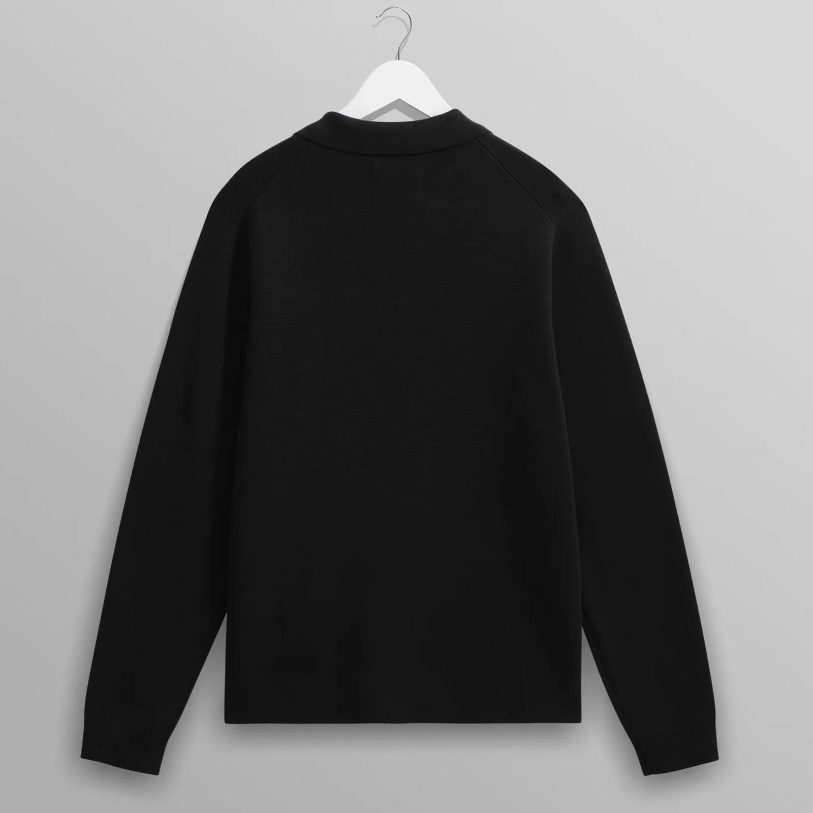 Carter Open Collar Polo Milano Knit black - Image 7