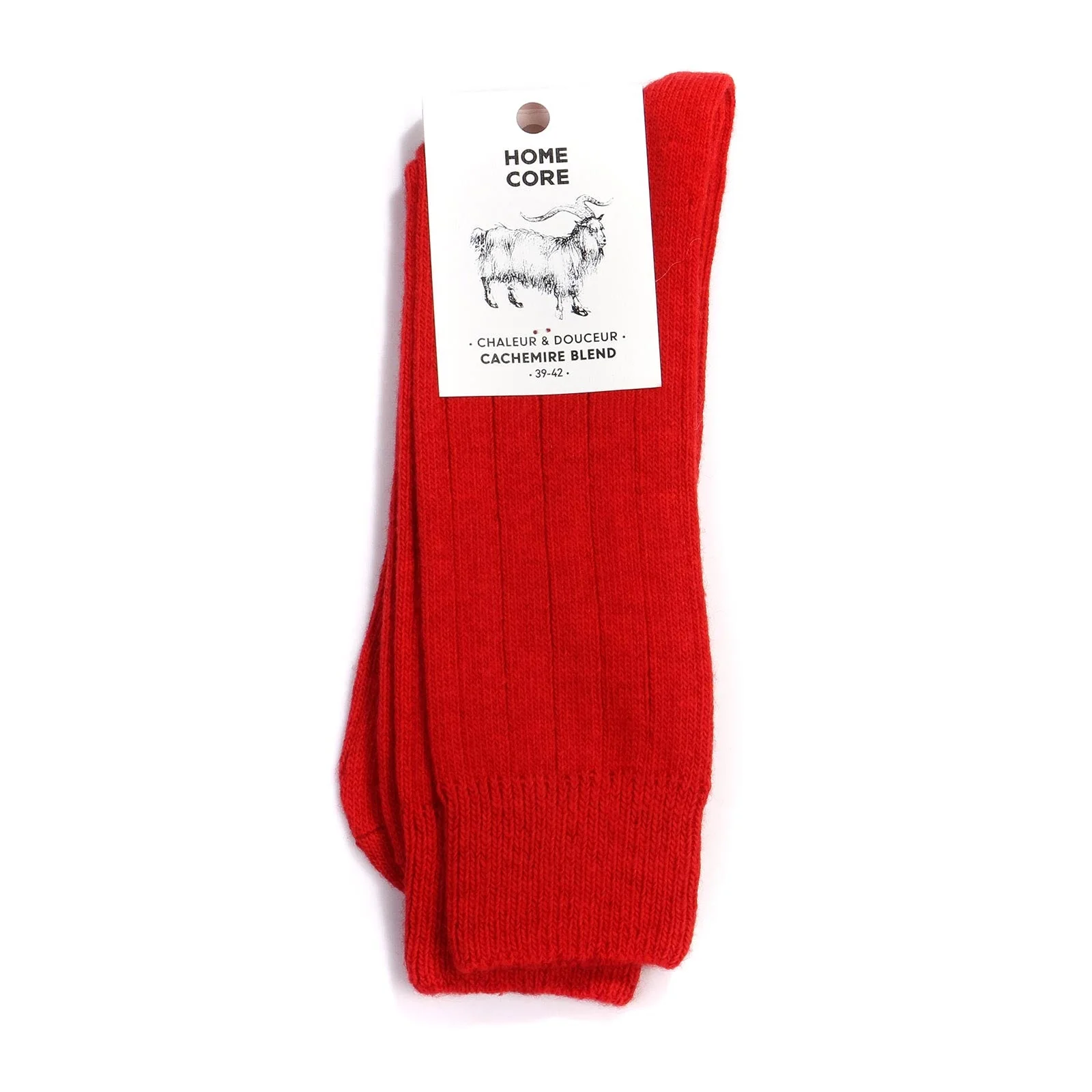 Cashmere Blend Socks fire red