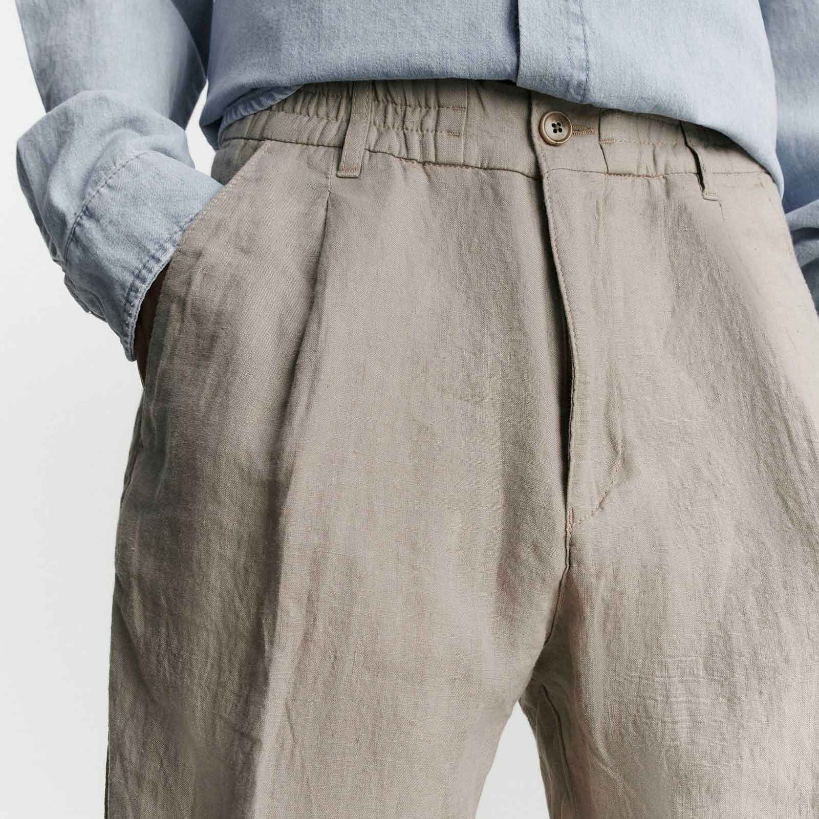Chasy Linen Pants sand - Image 4