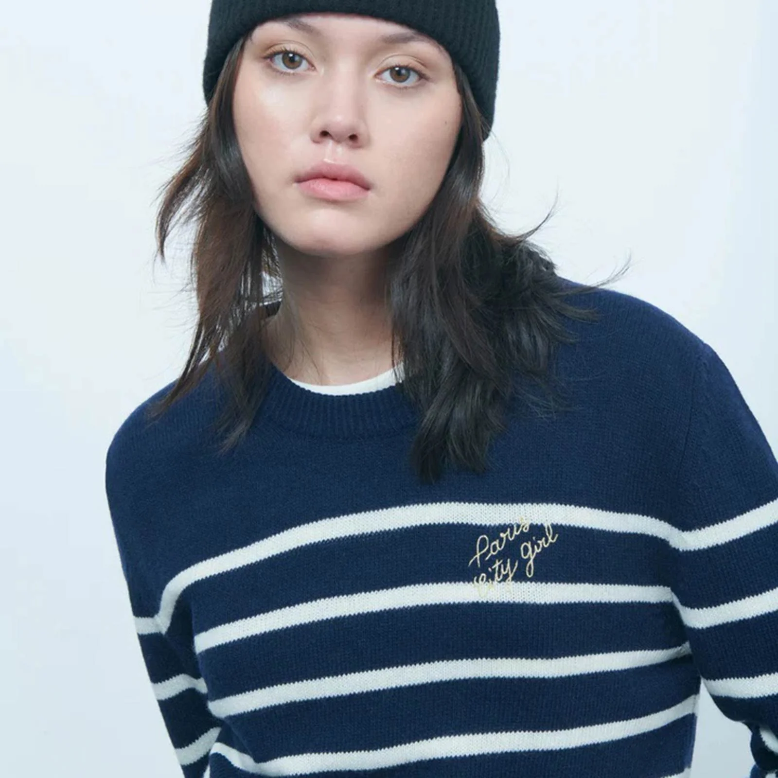 Choiseul Paris City Girl Jumper nocturnal blue ivory - Image 3