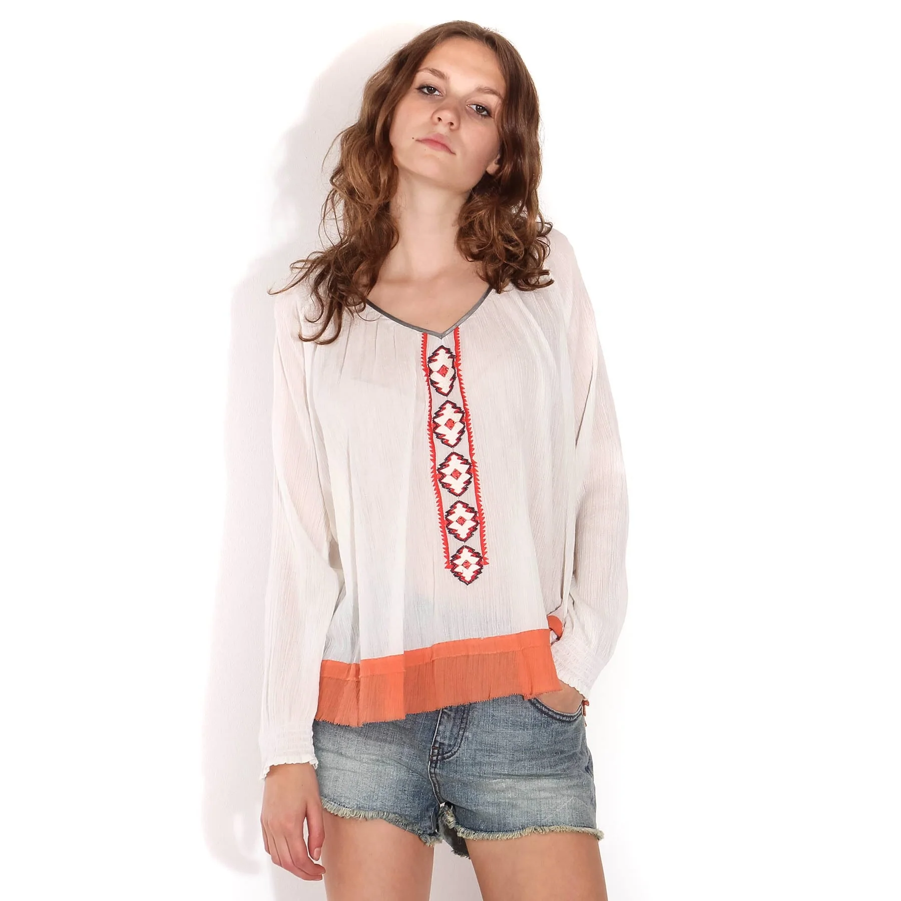 Mezcal Top offwhite peach - Image 2