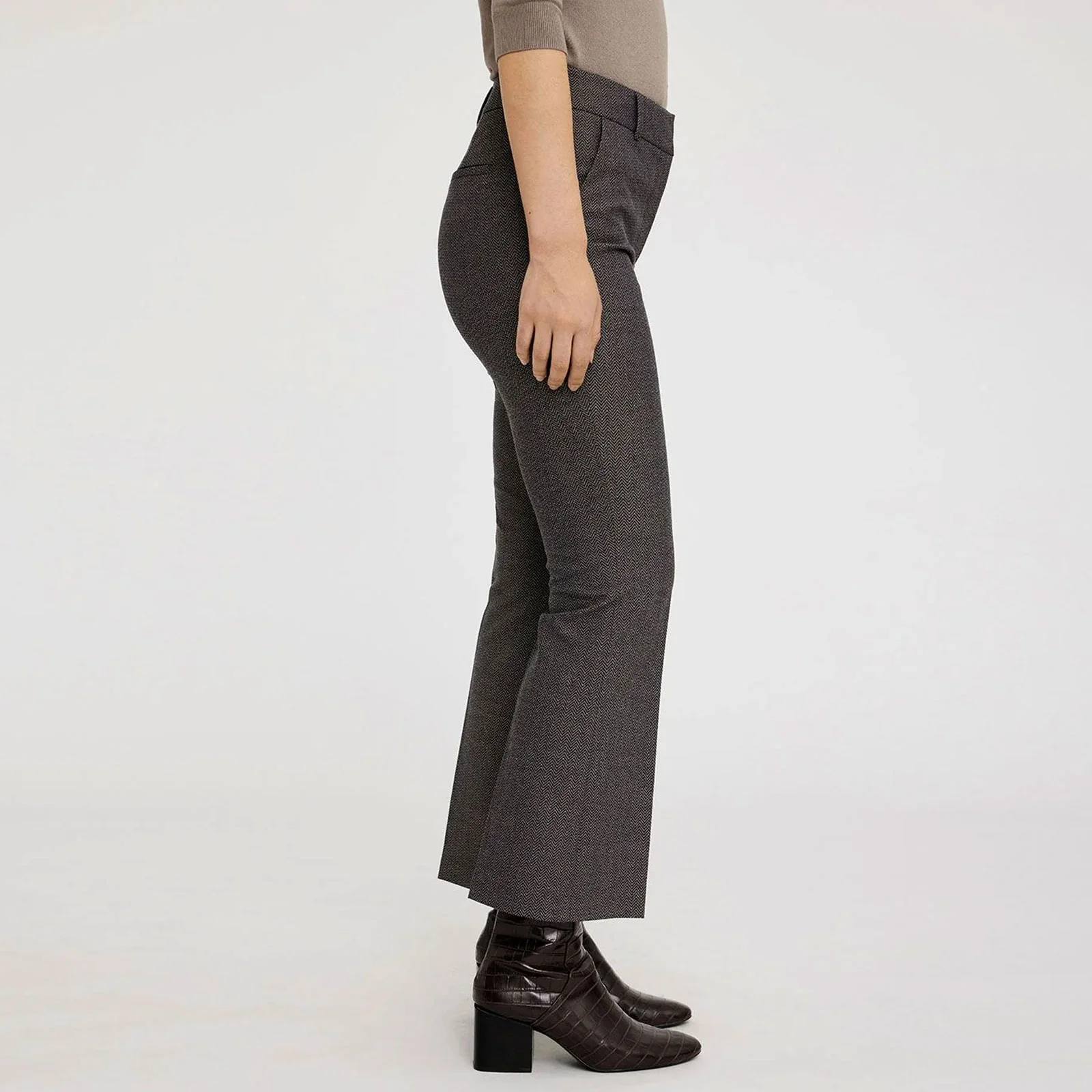 ClaraFV Ankle 023 Trousers sepia herringbone - Image 3