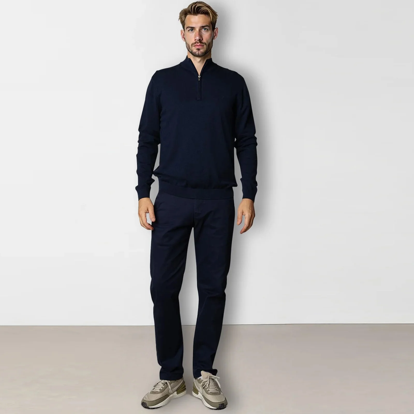 Claude Half-Zip Jumper navy melange - Image 3