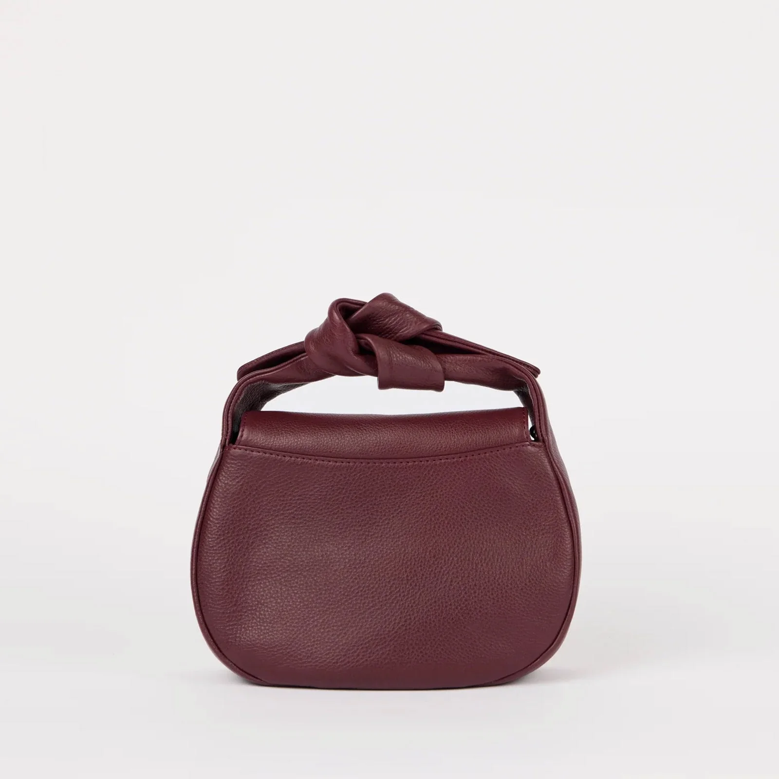 Coco Croissant Soft Grain Leather Bag dark cherry - Image 3