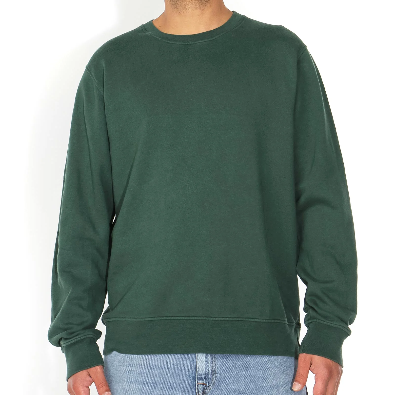 Classic Organic Crew emerald green