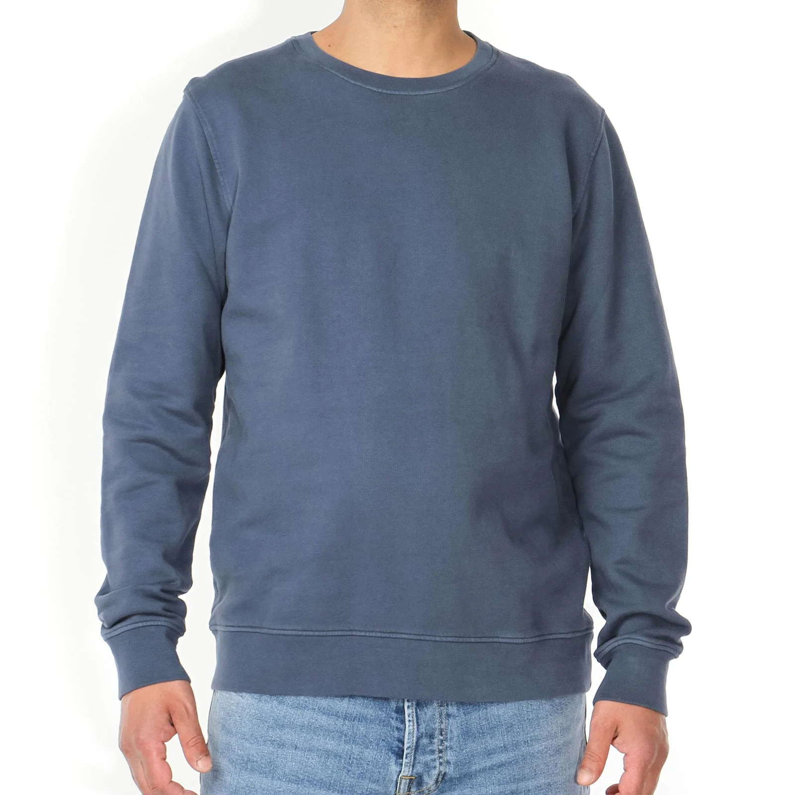 Classic Organic Crew petrol blue
