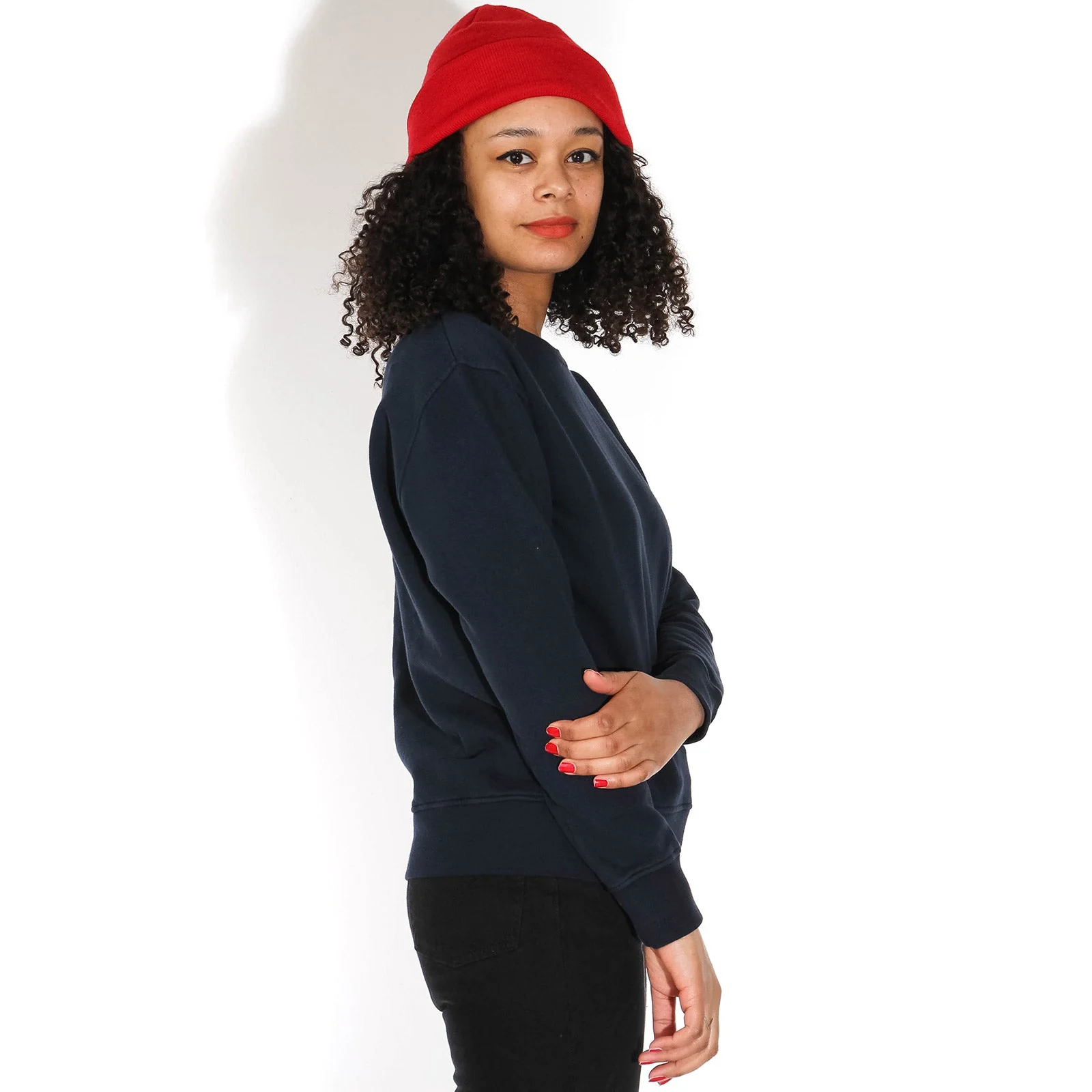 W Classic Organic Crew navy blue - Image 2