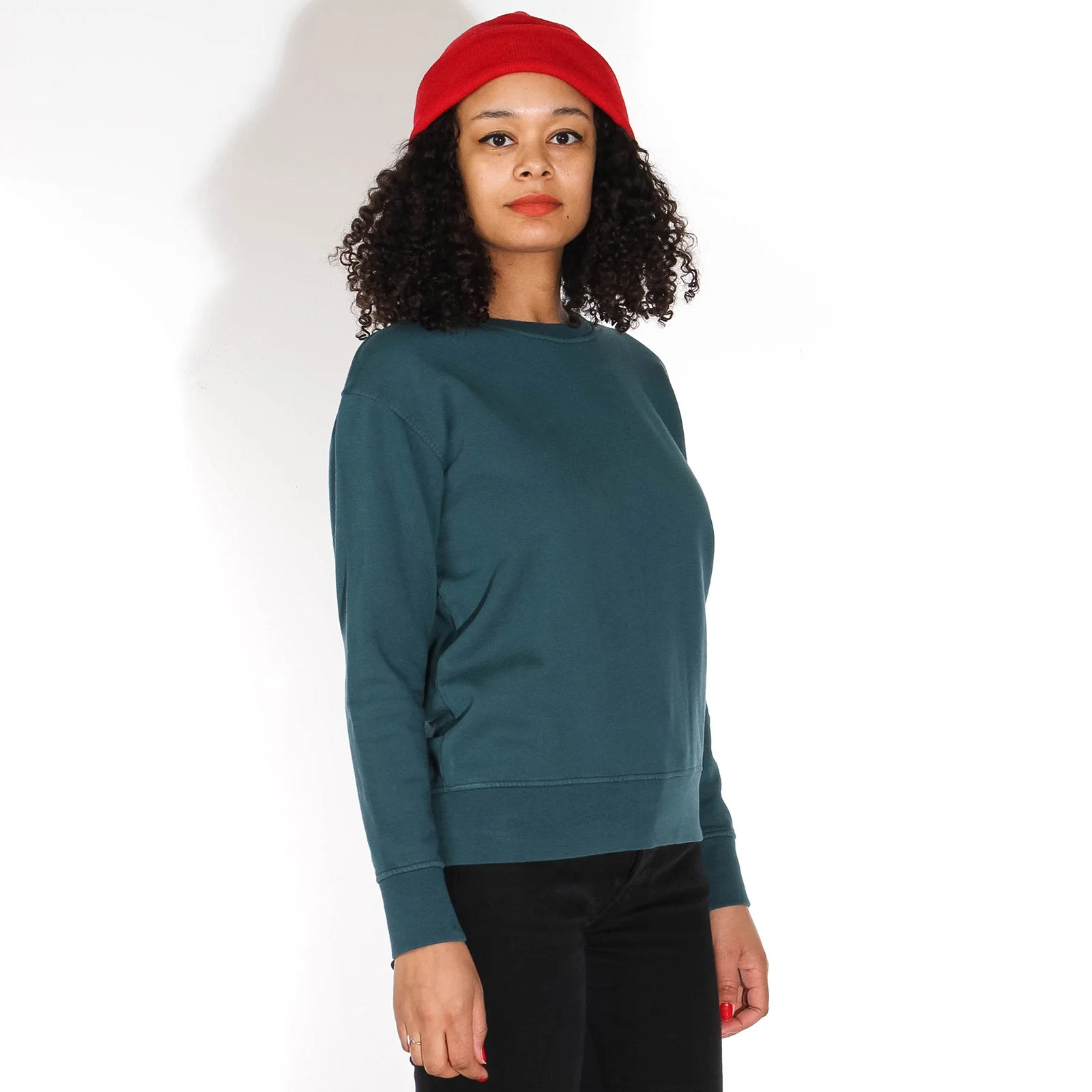 W Classic Organic Crew ocean green - Image 2