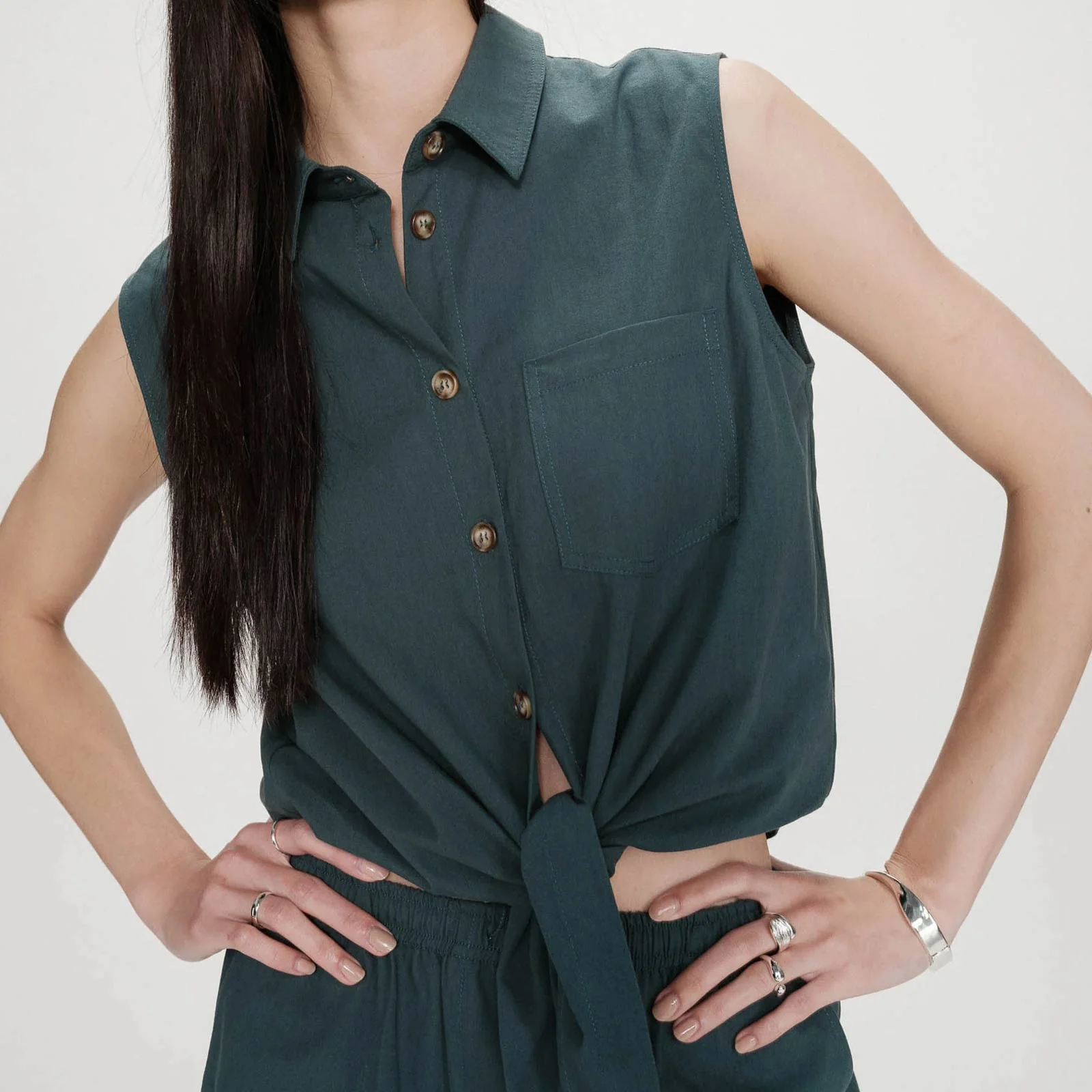 Cotton Shirt Vero emeraude