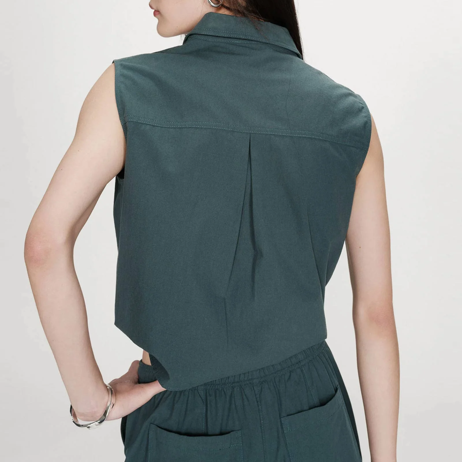 Cotton Shirt Vero emeraude - Image 2