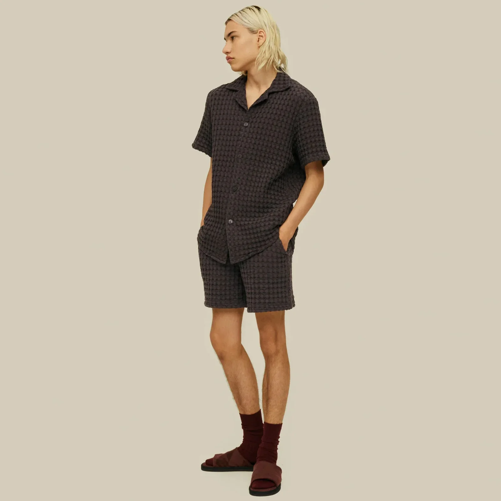 Cuba Waffle Shirt nearly black - Image 2