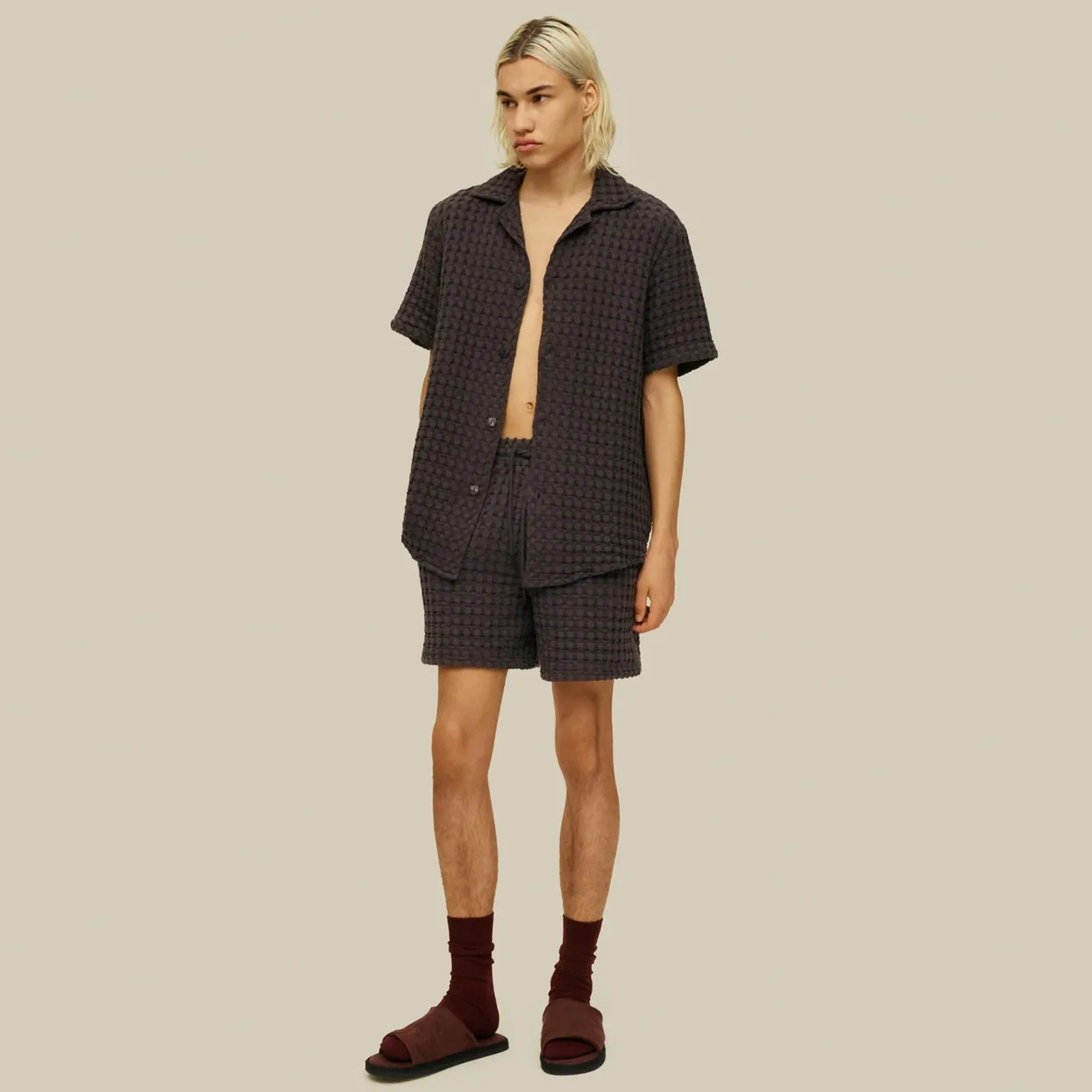 Cuba Waffle Shirt nearly black - Image 3