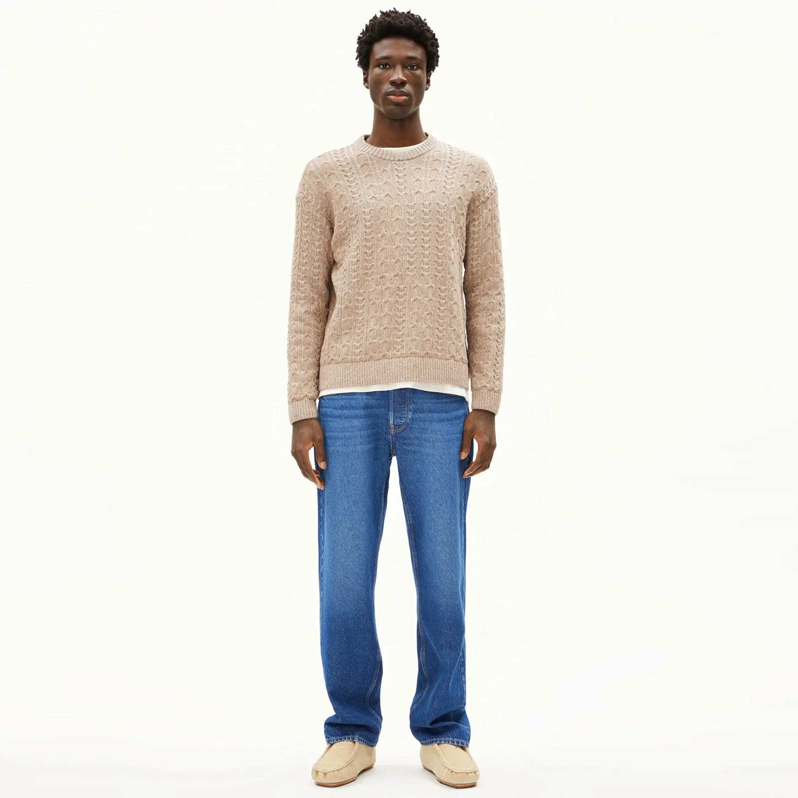 Daako Jumper silver melange tweed/true camel - Image 3