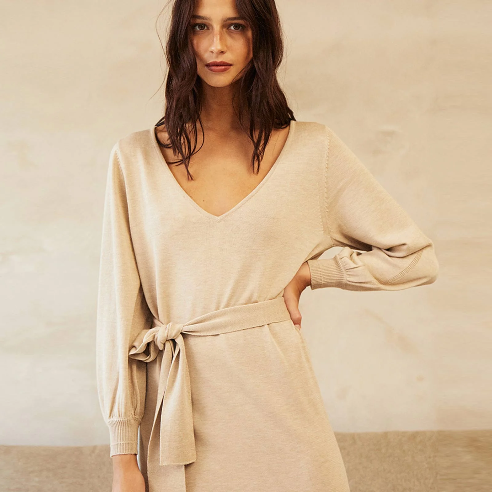 Dame Dress beige - Image 2