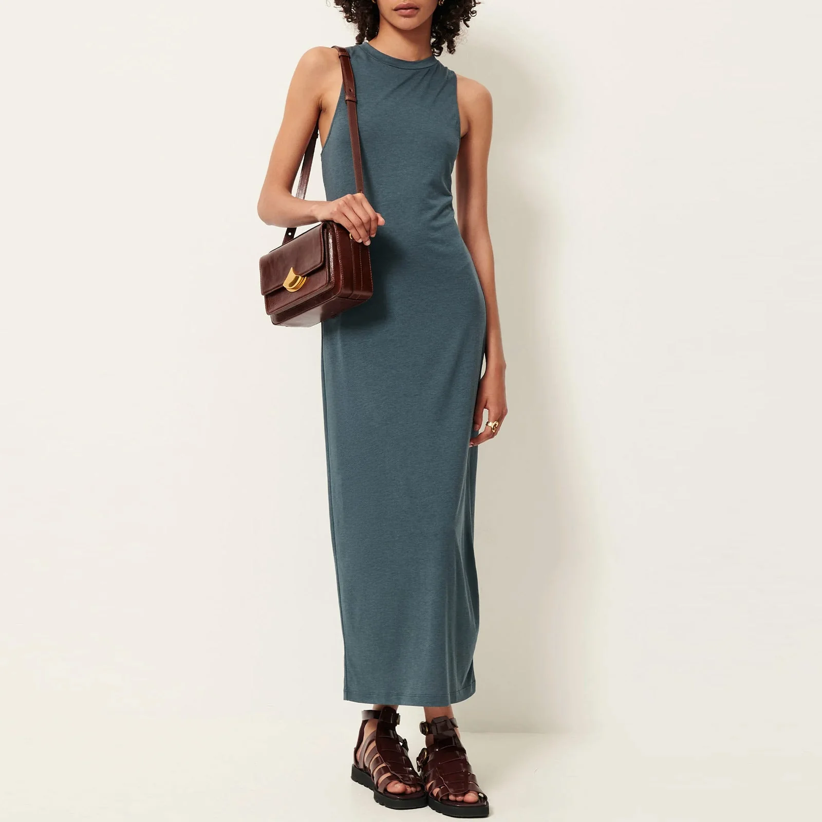 Danae Jersey Long Dress eau douce - Image 4