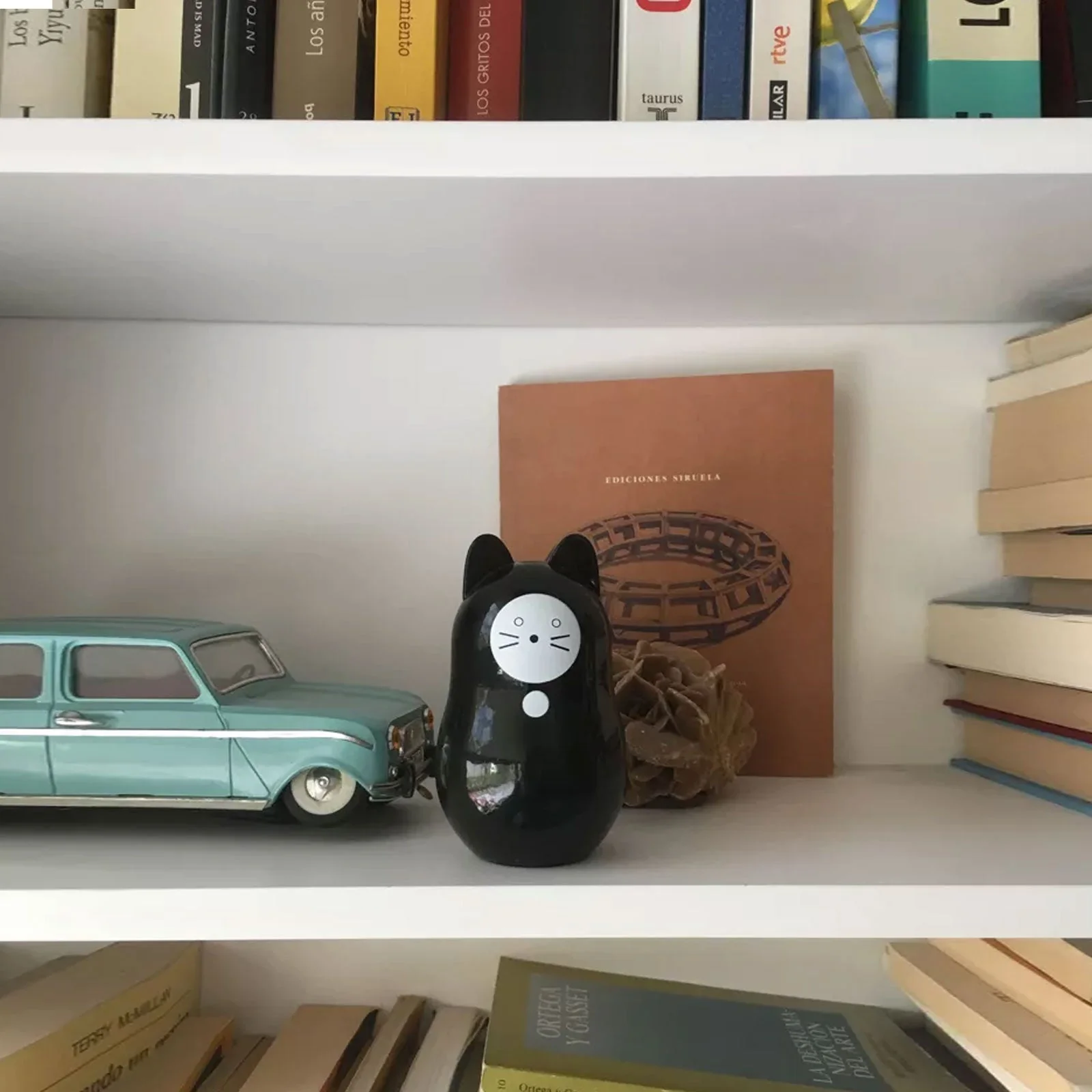 Daruma-Neko buena vida (negro)