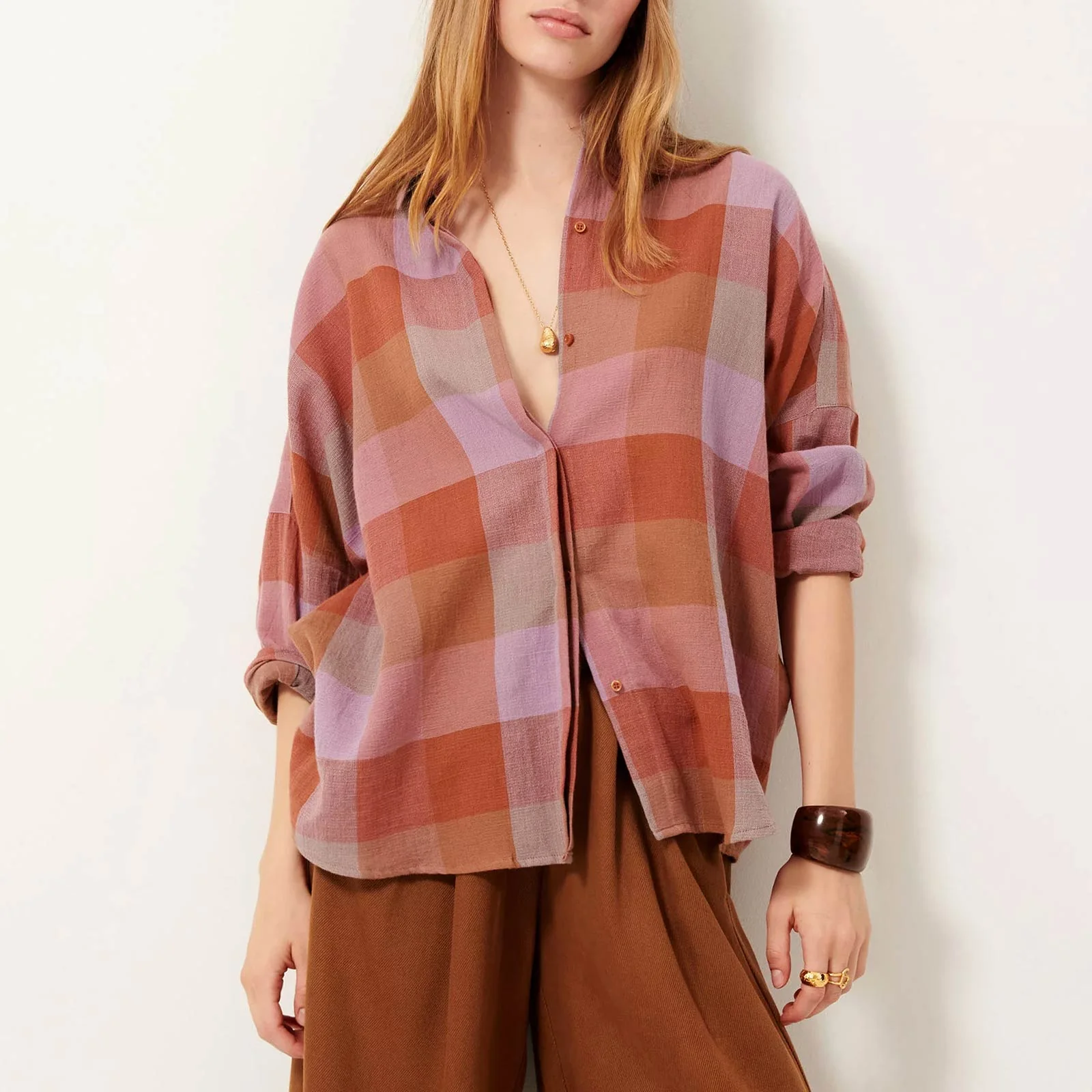 Delima Blouse terra rossa