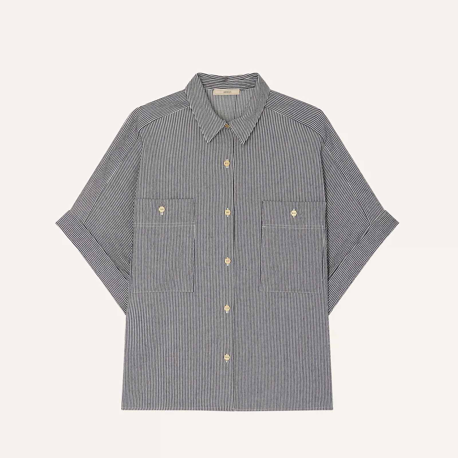 Della Blouse coutil blue - Image 6