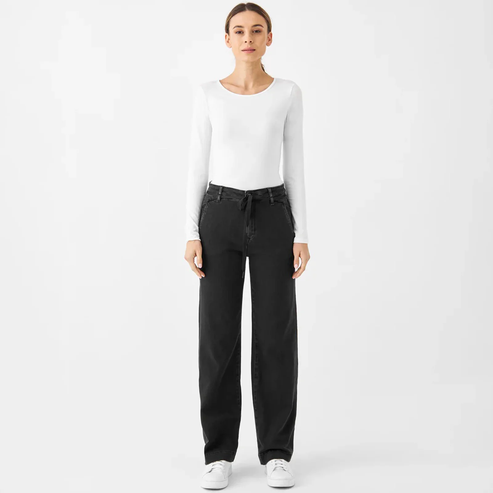Dew French Pocket Flared Jeans 304 black denim