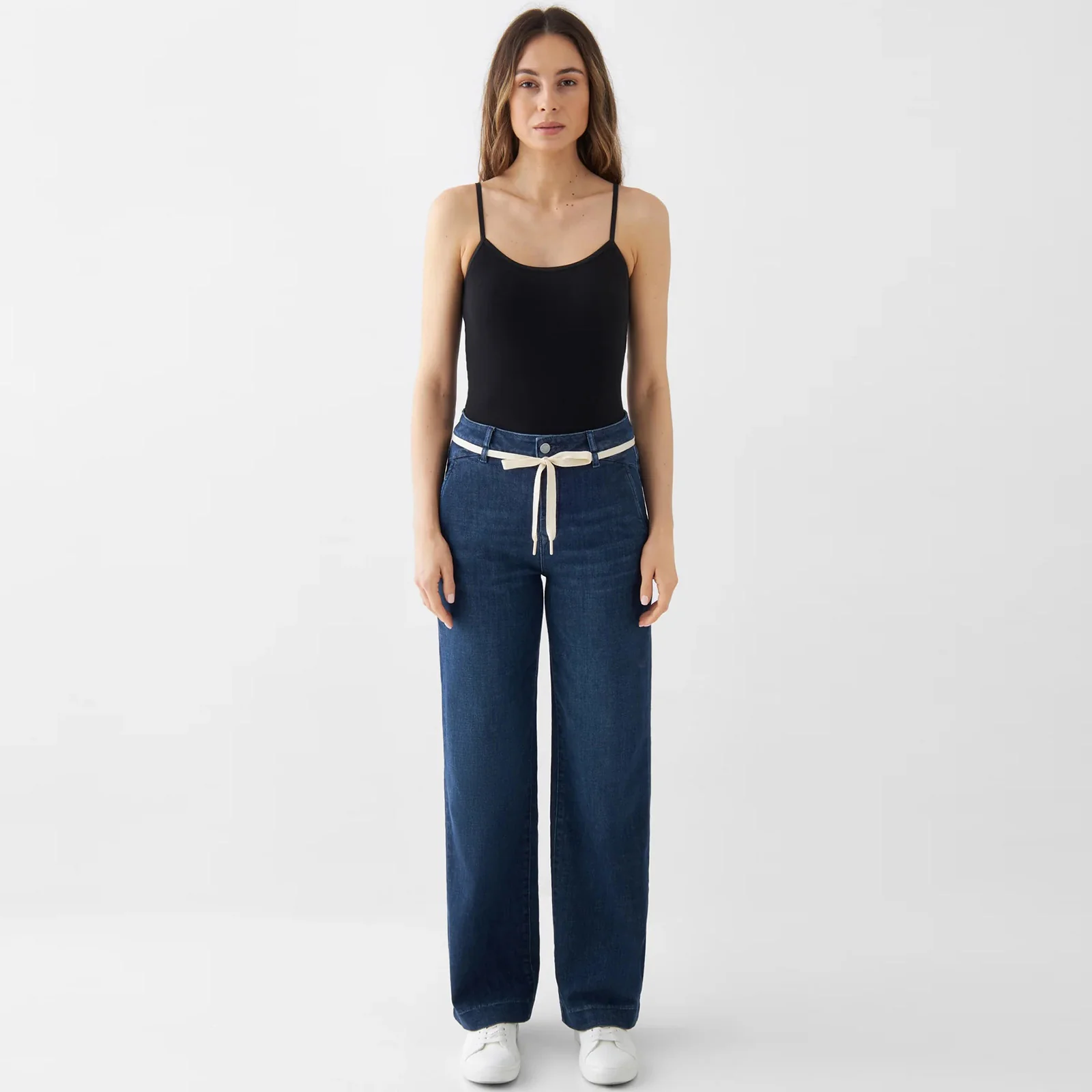 Dew French Pocket Flared Jeans 202 dark blue