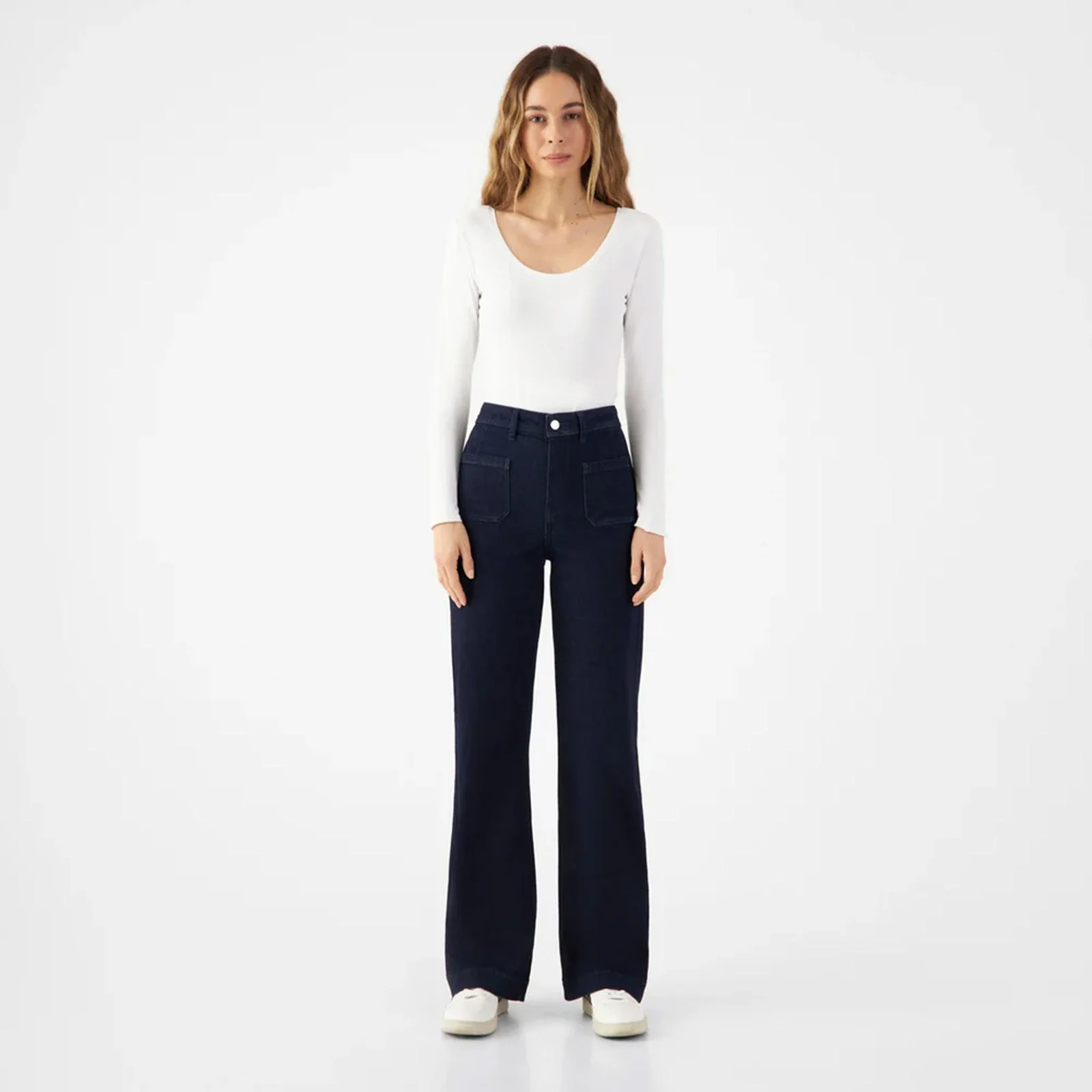 Dew Sailor Flared Jeans raw blue