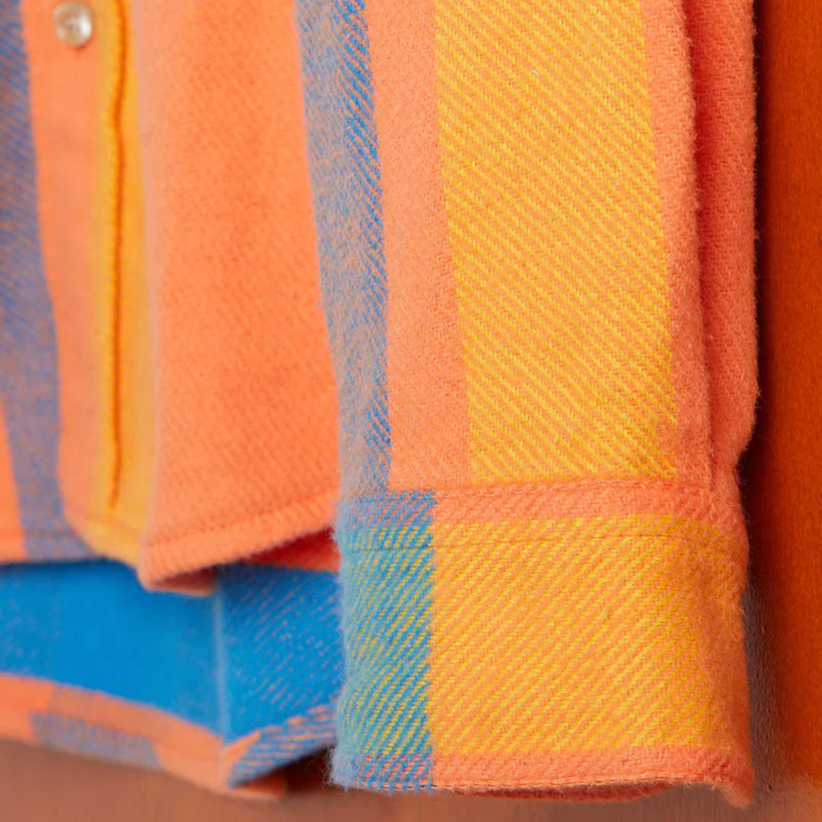 Displacements Flannel Shirt coral/blue/yellow - Image 3