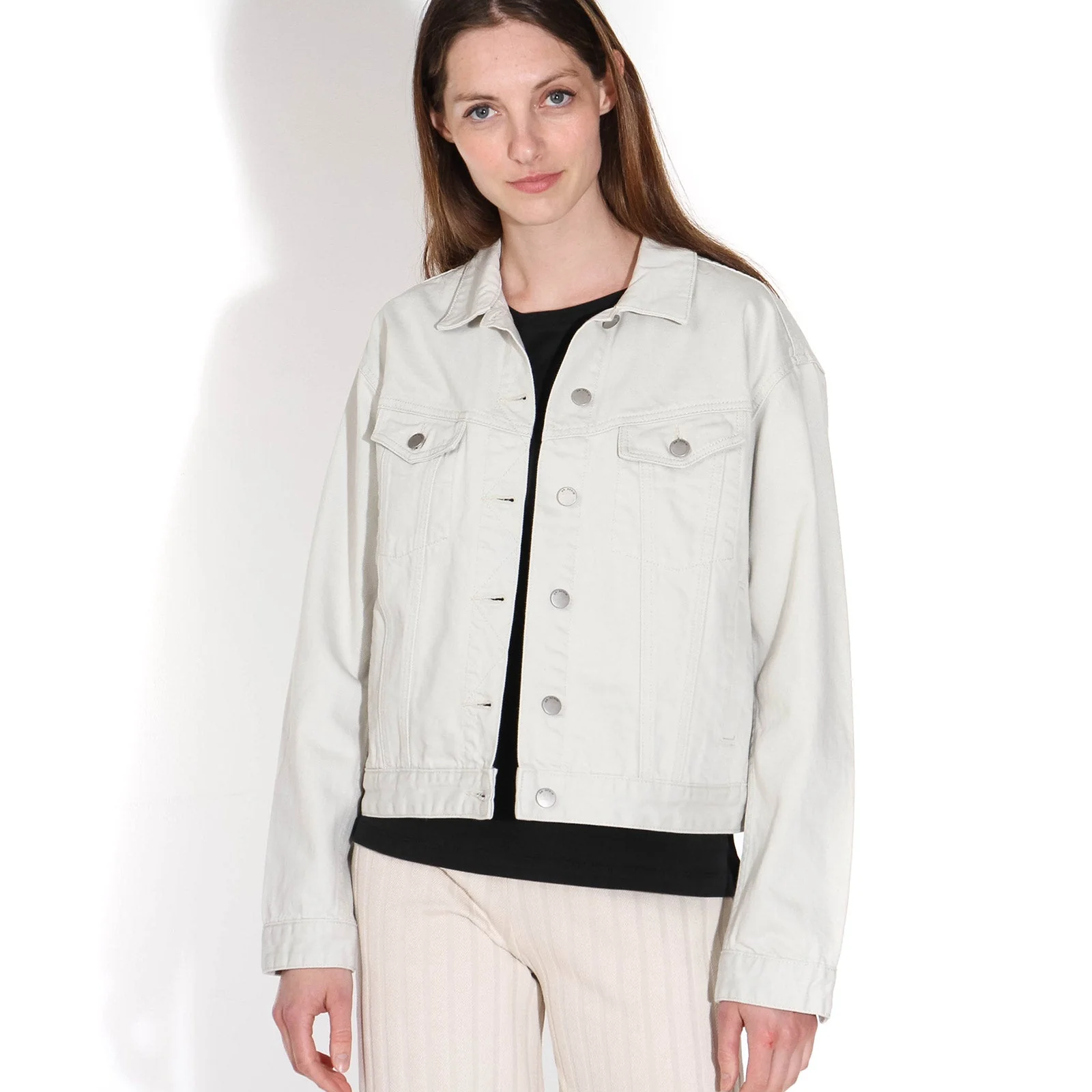 Alva Trucker Jacket washed pinfire - Image 2