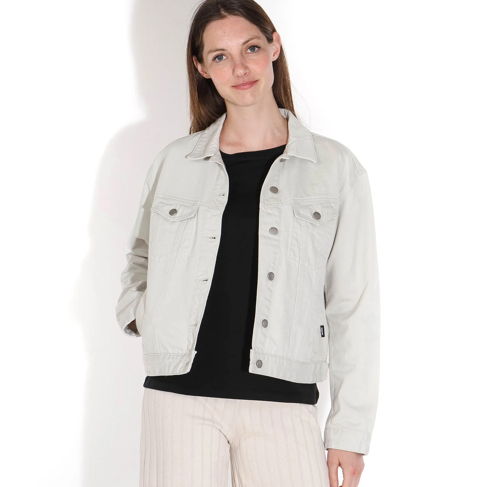 Alva Trucker Jacket washed pinfire - Image 3