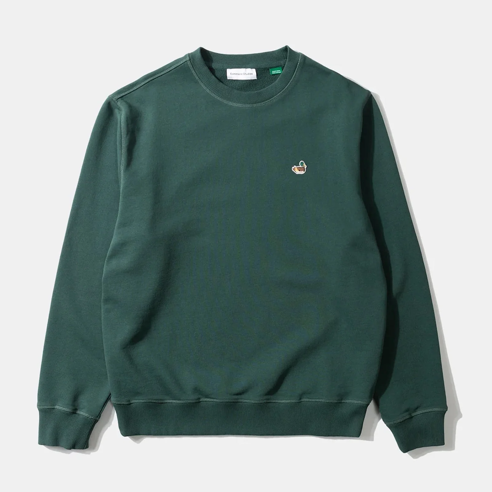 Duck Patch Sweatshirt plain dk green