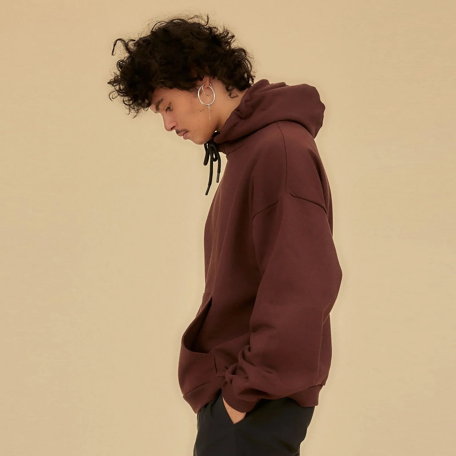 EDO Organic Hoodie plum wood - Image 2