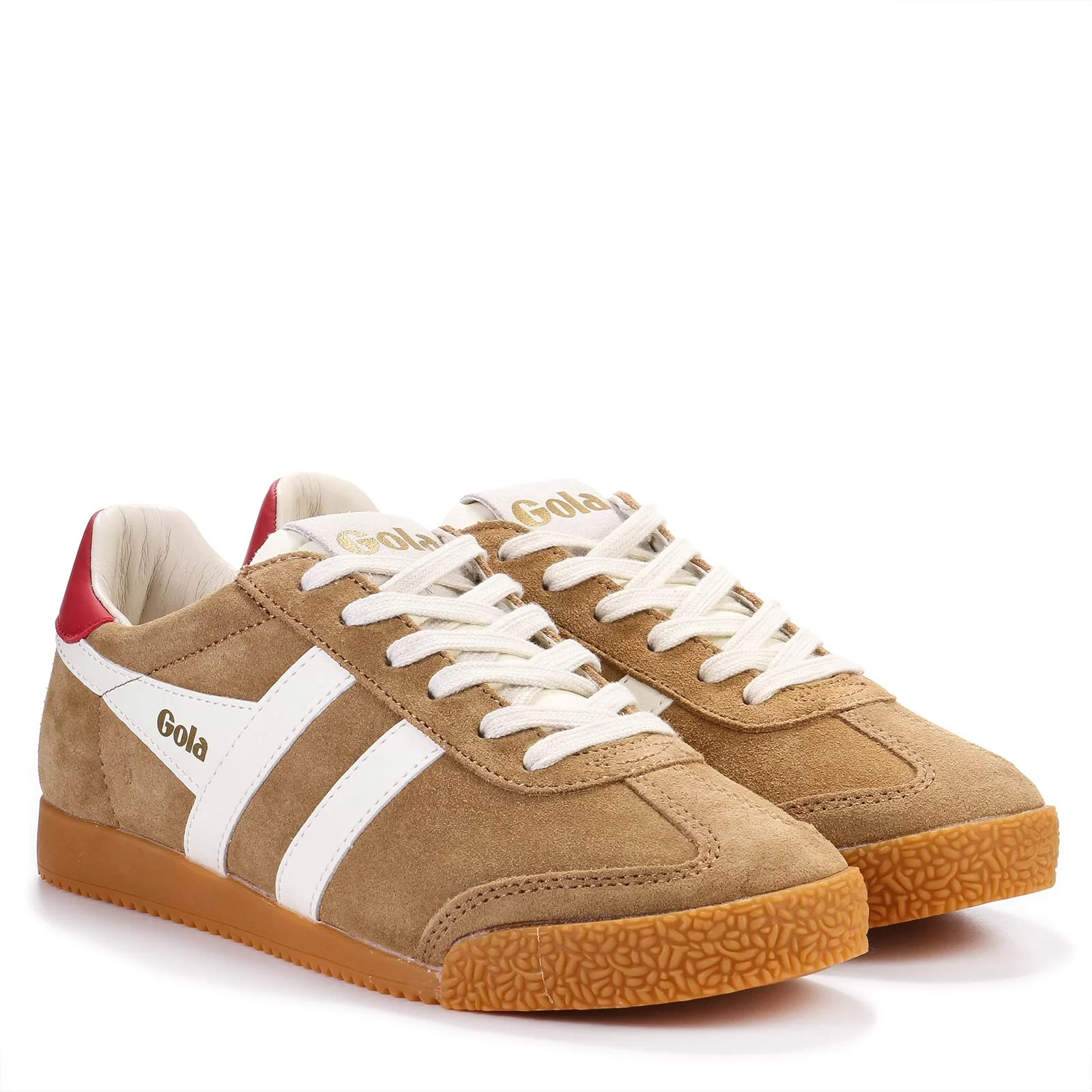Elan Suede caramel/off white/deep red - Image 2
