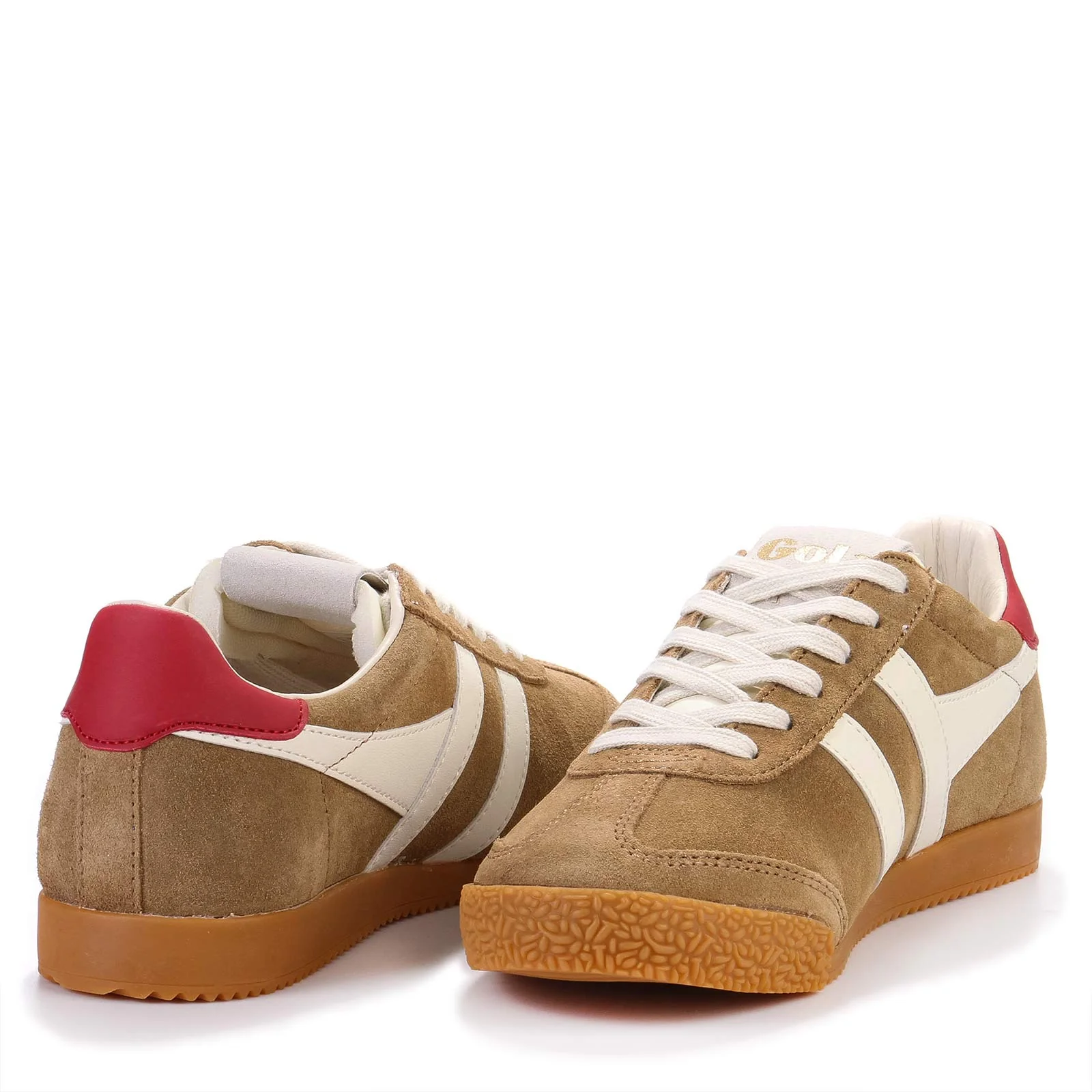 Elan Suede caramel/off white/deep red - Image 3