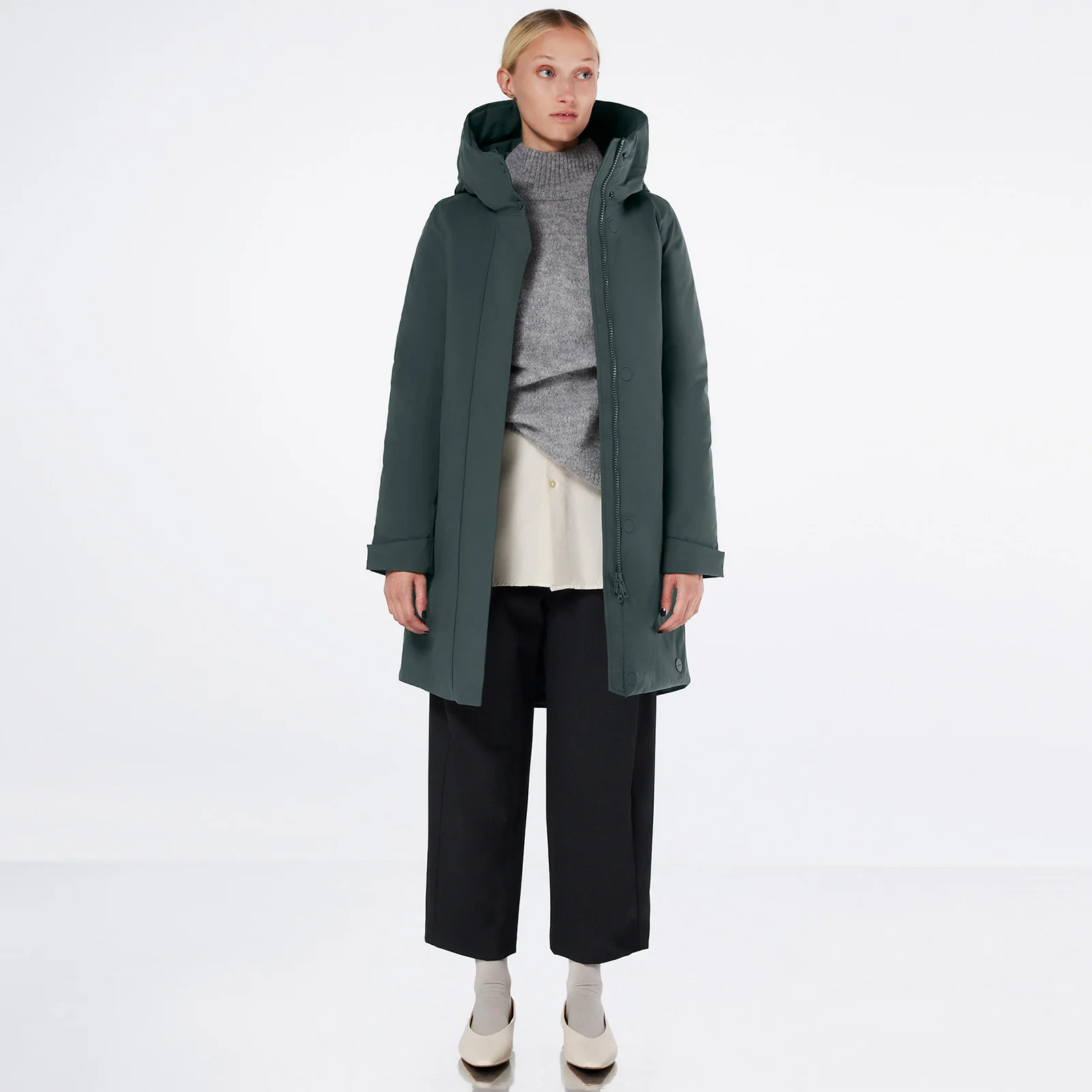 Eline Winter Jacket slate green - Image 2