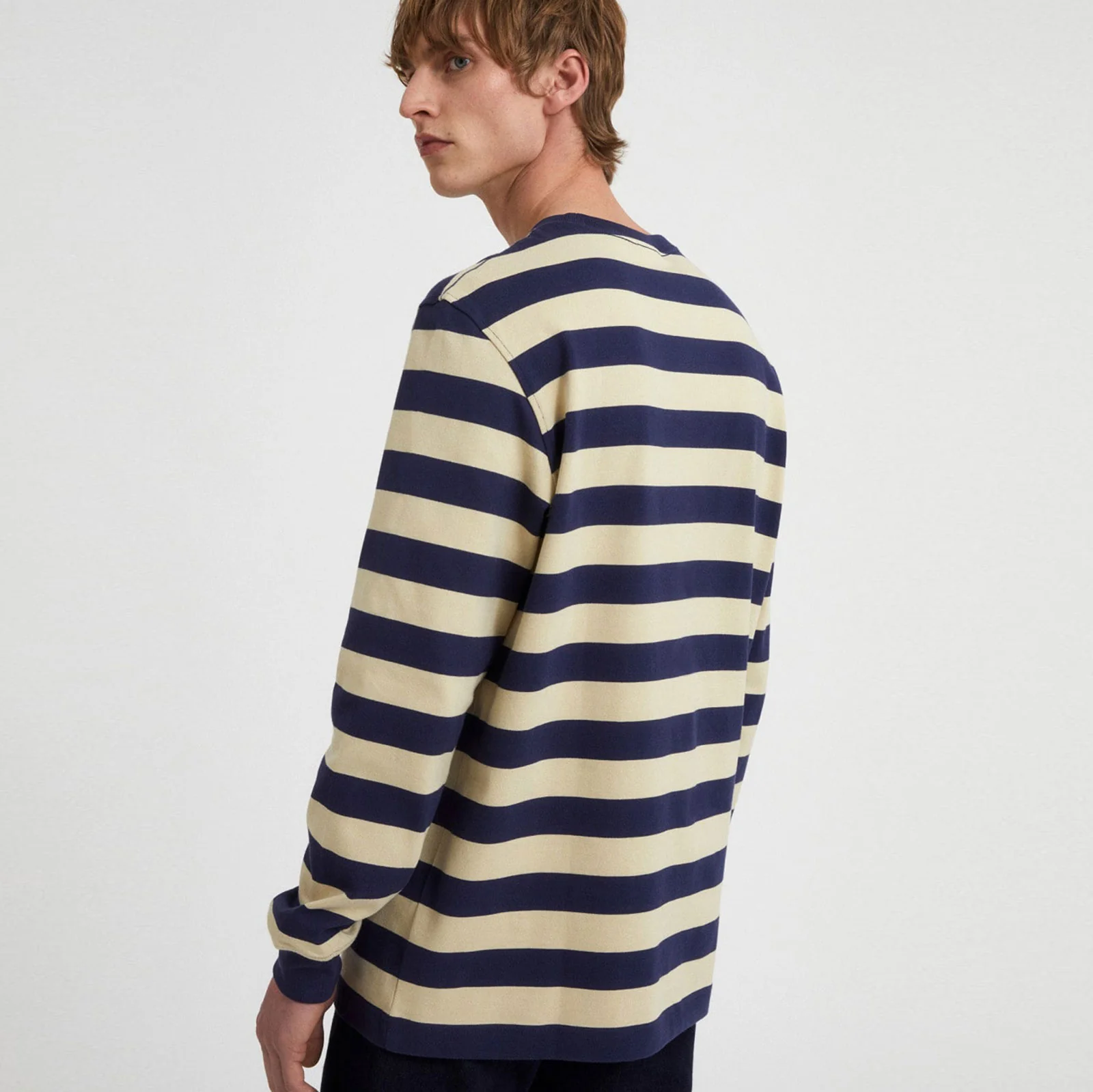 Elmaar Stripes Longsleeve pacific ink/linen - Image 2