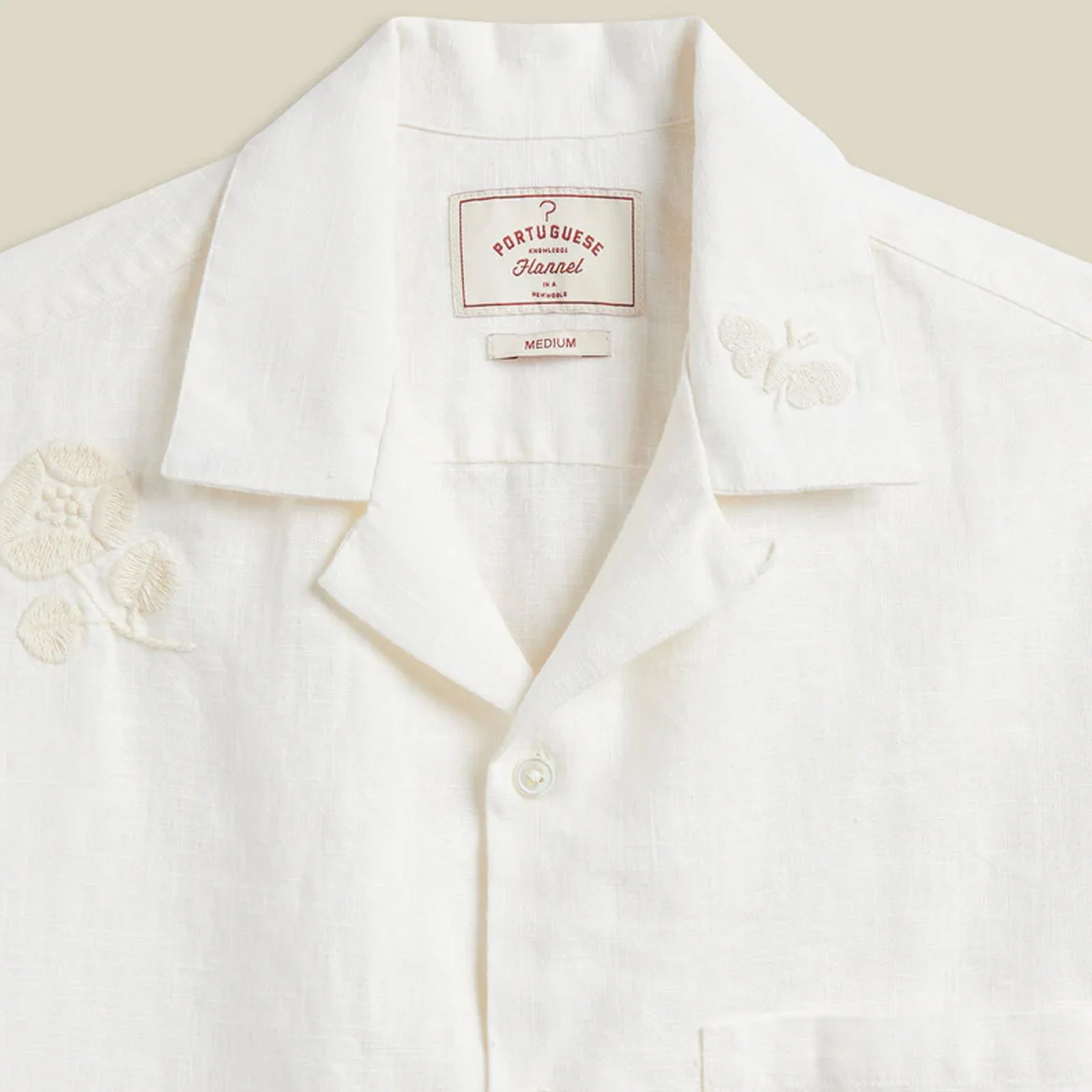 Embroidery Flowers S/S Shirt ecru - Image 2