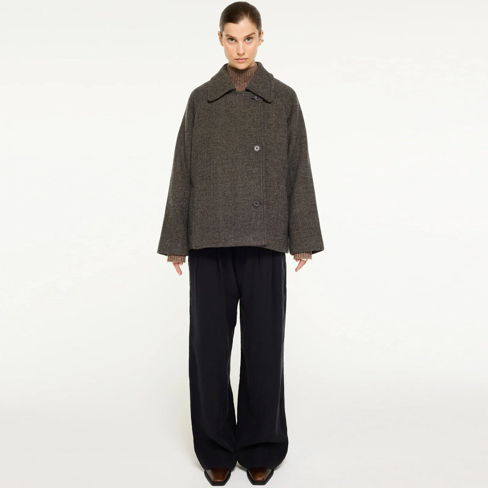 Erijana Wool Coat salt & pepper - Image 3