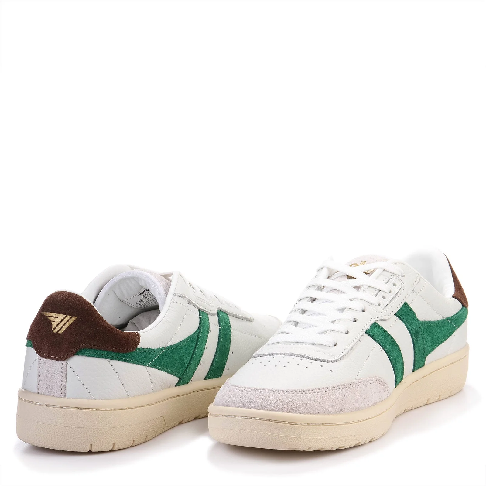 Falcon Womens Trainer white/emerald/dark brown - Image 3