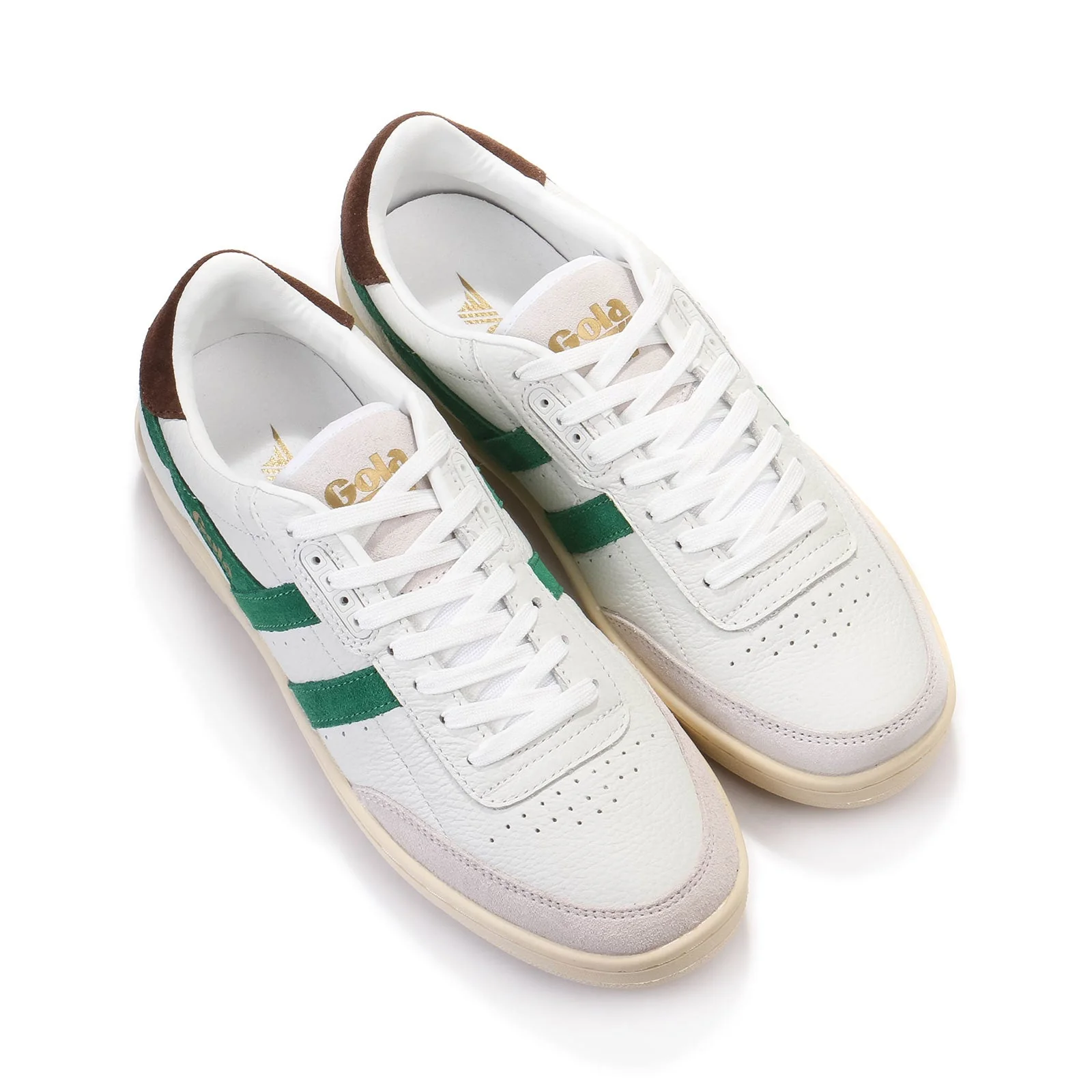 Falcon Womens Trainer white/emerald/dark brown - Image 4