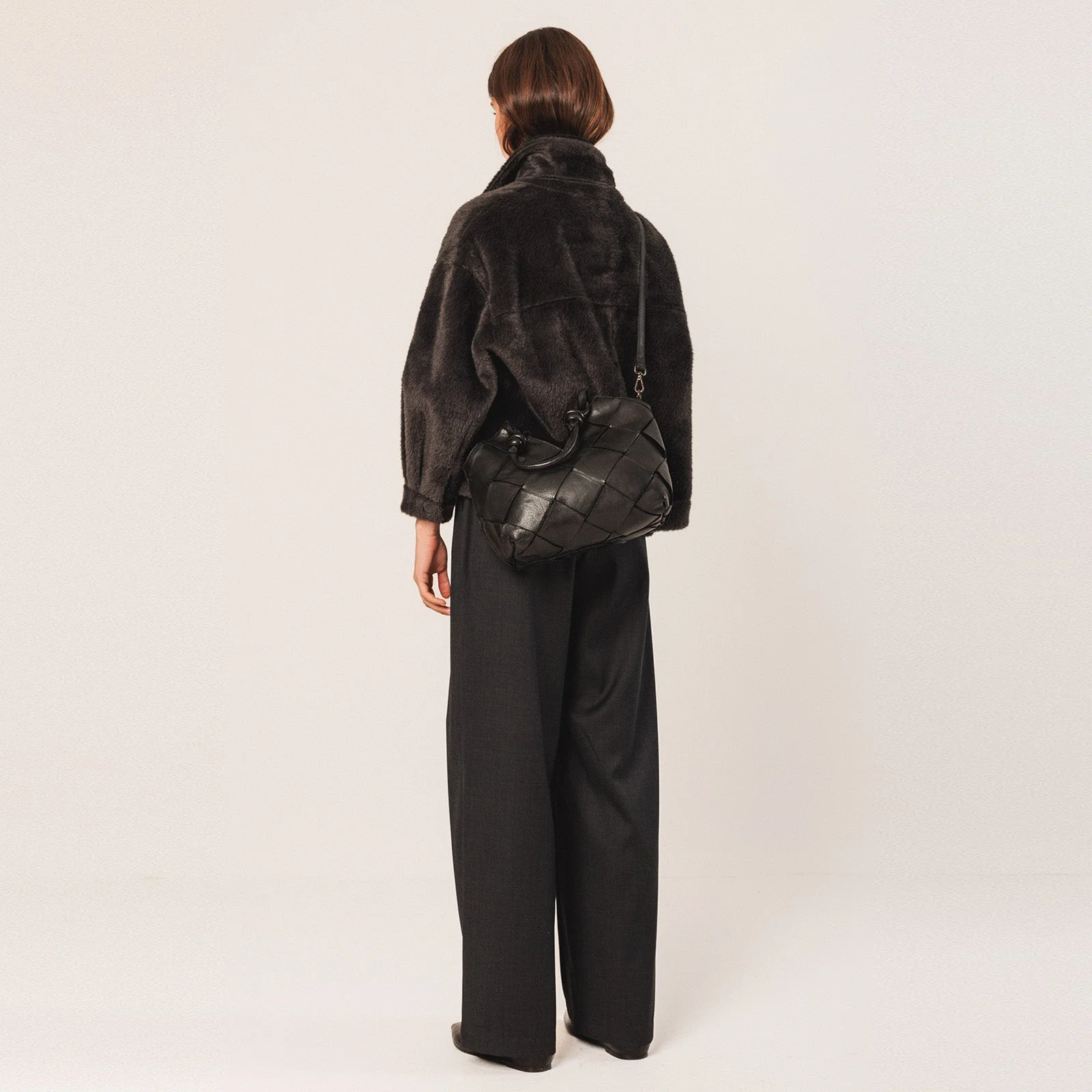 Faux Fur Jacket antracita - Image 4
