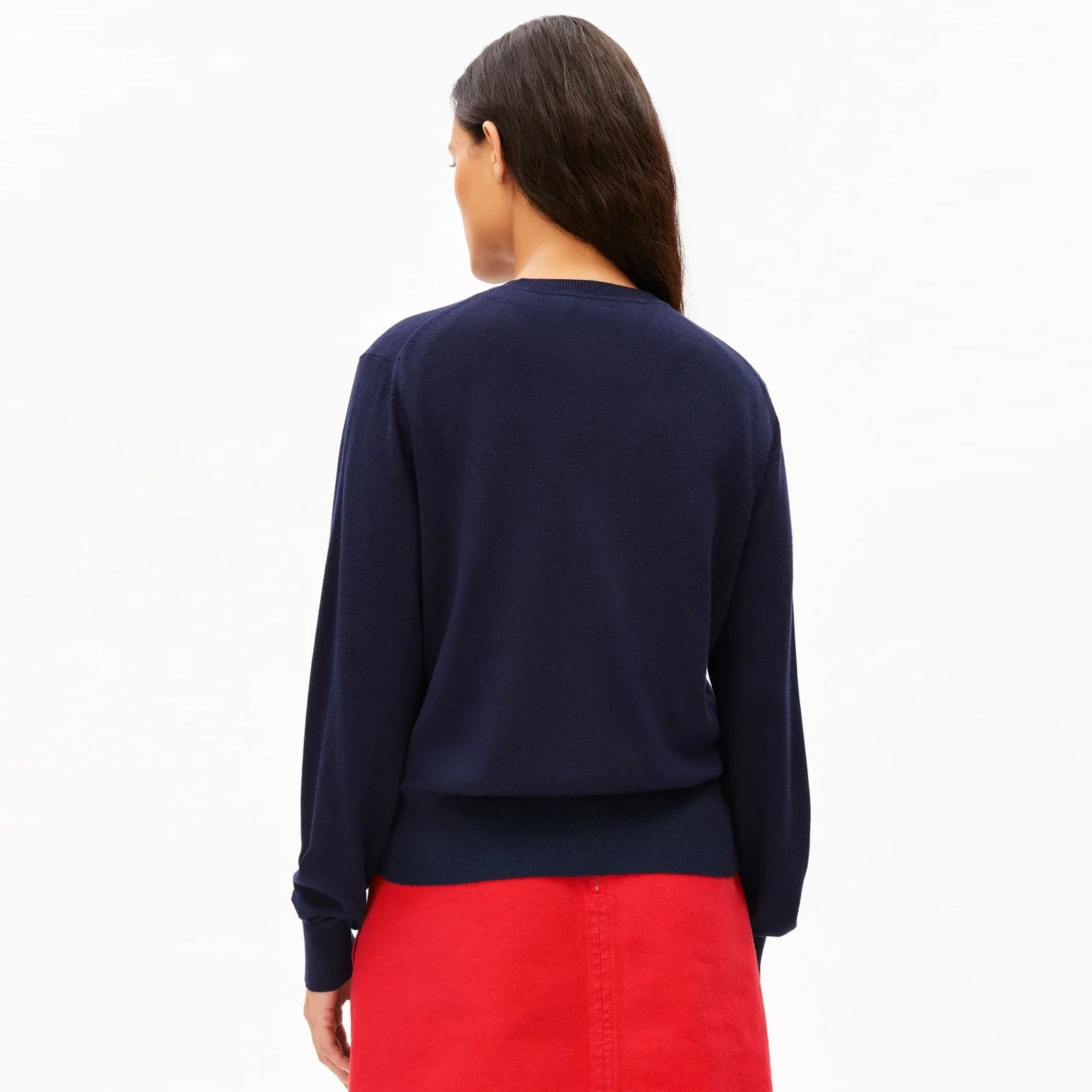 Fine Knit Cardigan tinted navy - Image 2