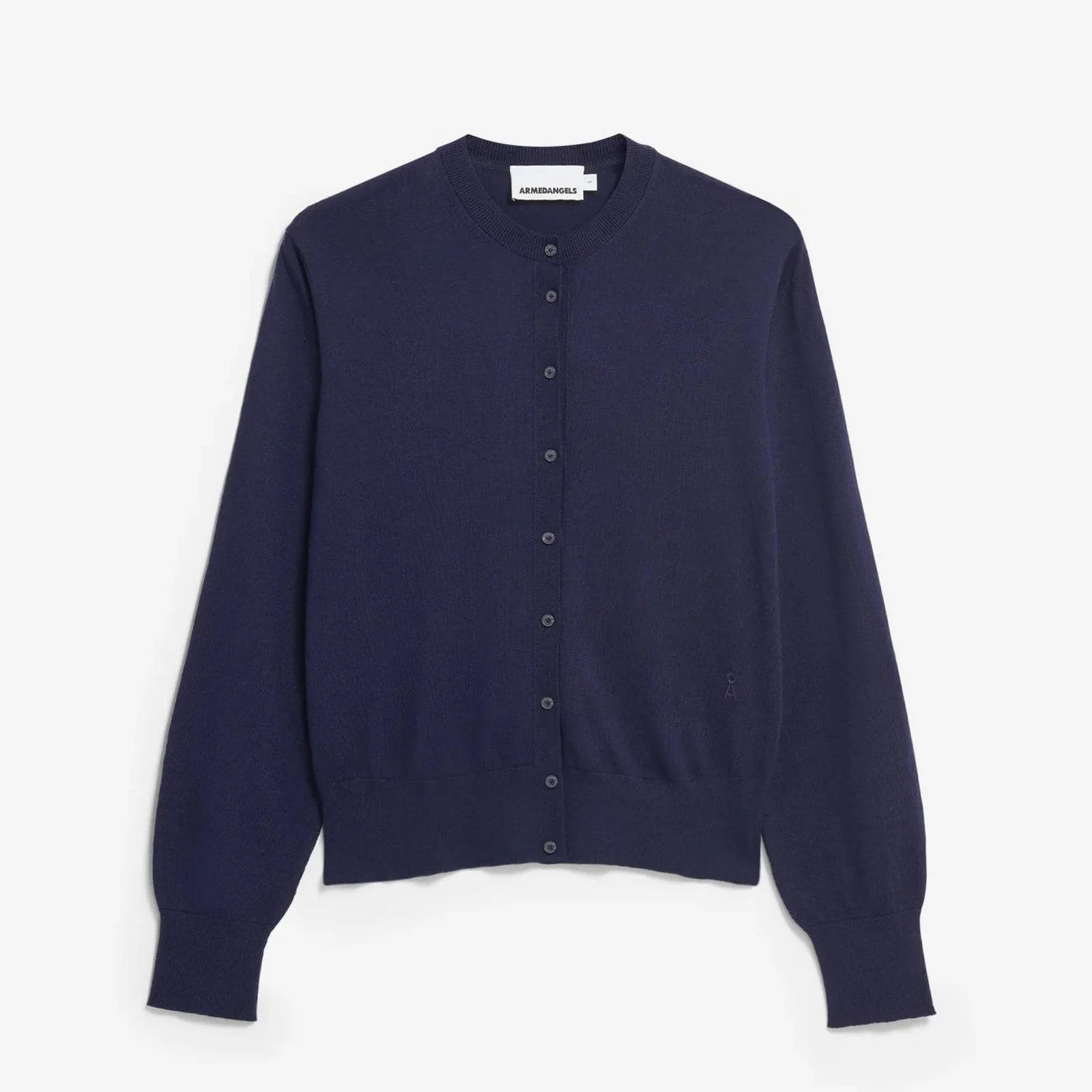 Fine Knit Cardigan tinted navy - Image 4
