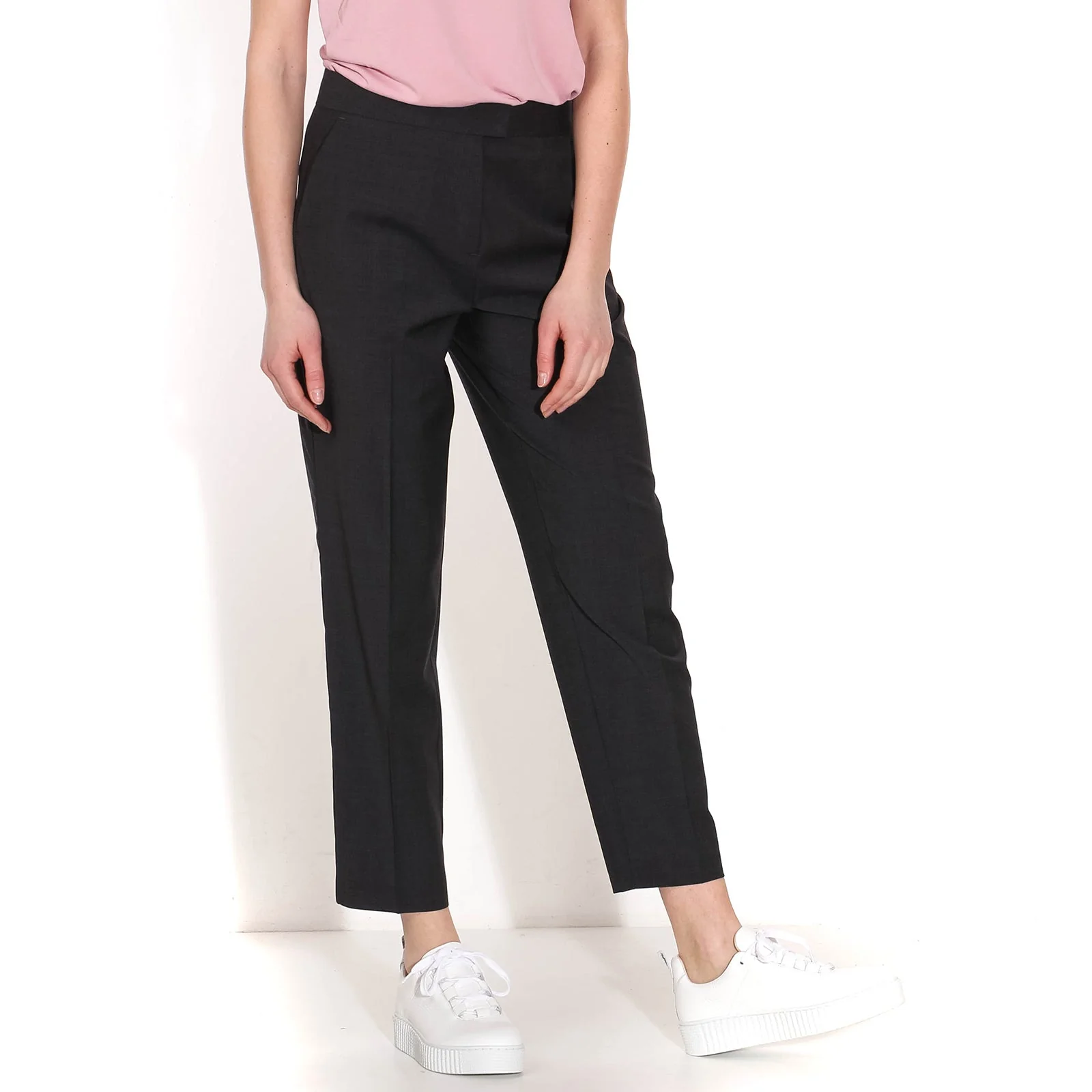 Aura Straigt Ankle Pants darkgrey mel - Image 2