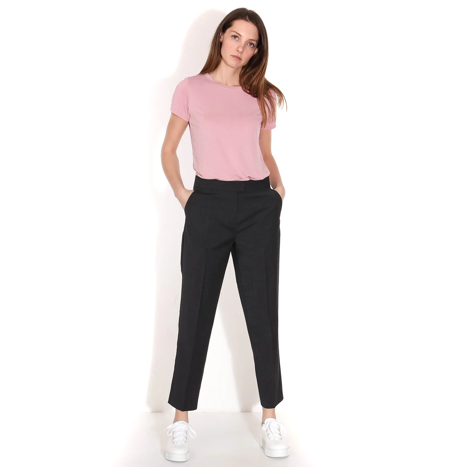 Aura Straigt Ankle Pants darkgrey mel - Image 3