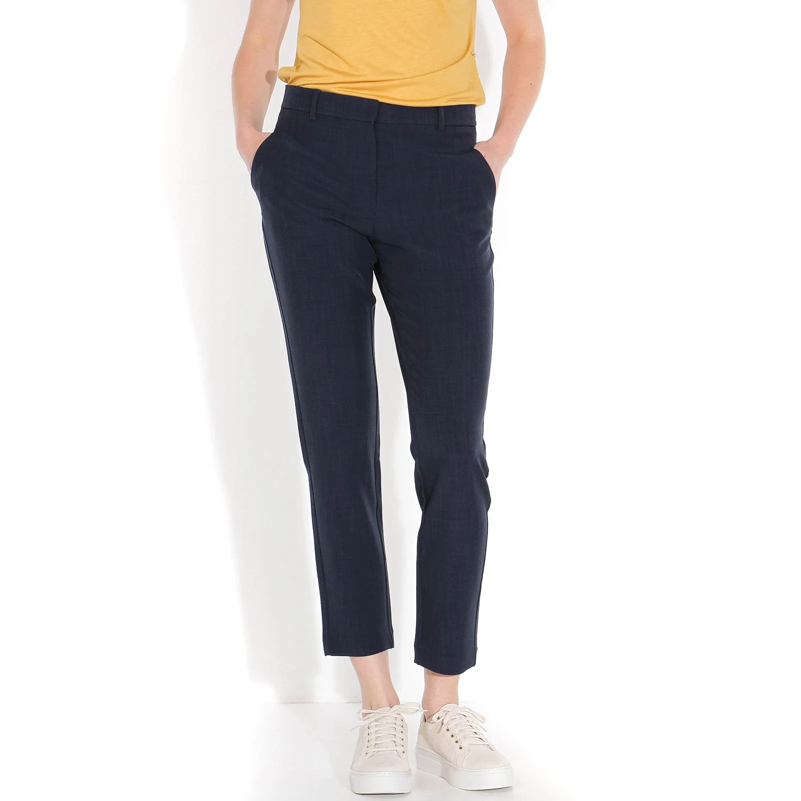 Kylie Crop 229 Pants navy melange - Image 2