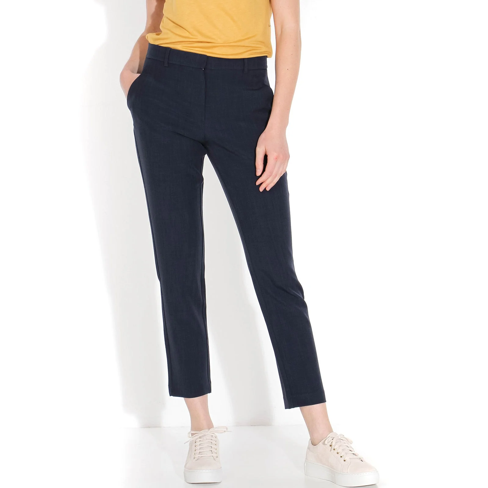 Kylie Crop 229 Pants navy melange - Image 4