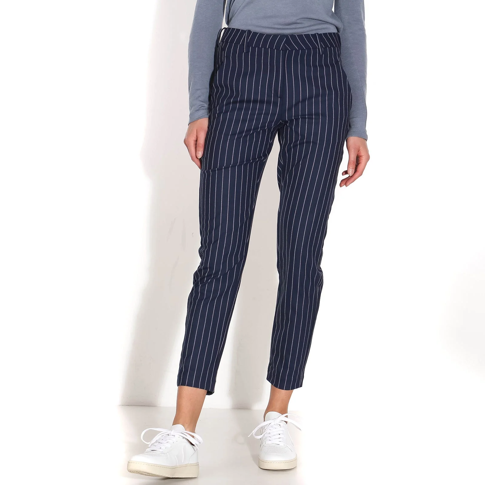 Kylie Crop 512 navy stripe - Image 4