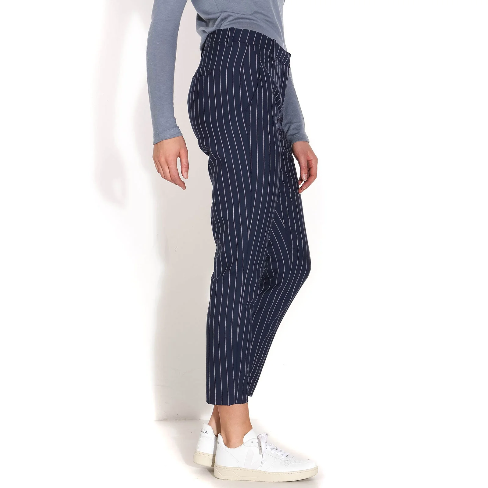 Kylie Crop 512 navy stripe - Image 5