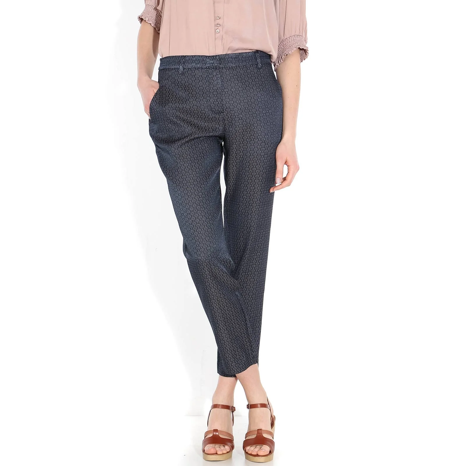 Kylie Crop Pant navy blush - Image 4