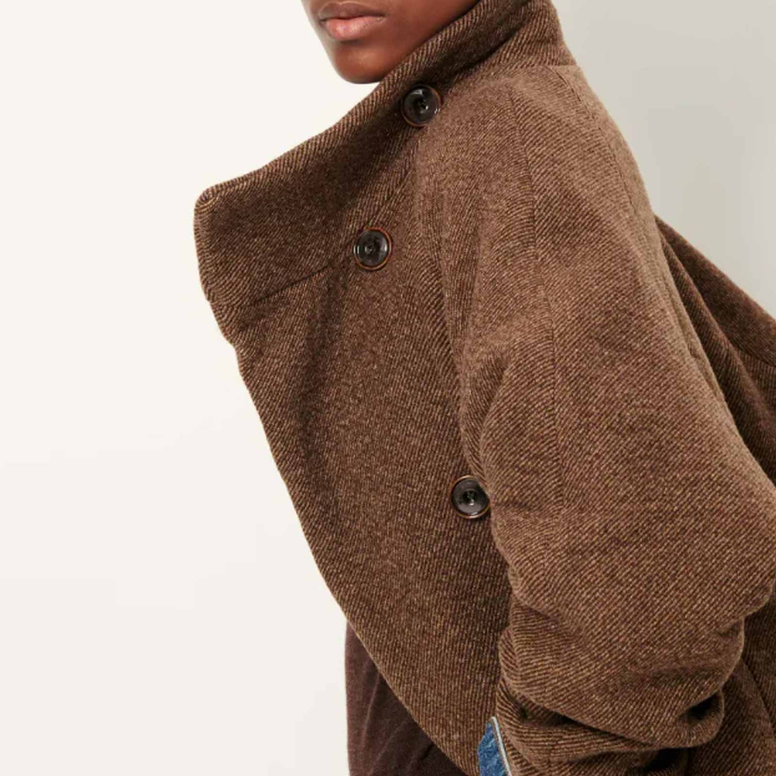 Floral BLVD Long Coat warm stone - Image 4